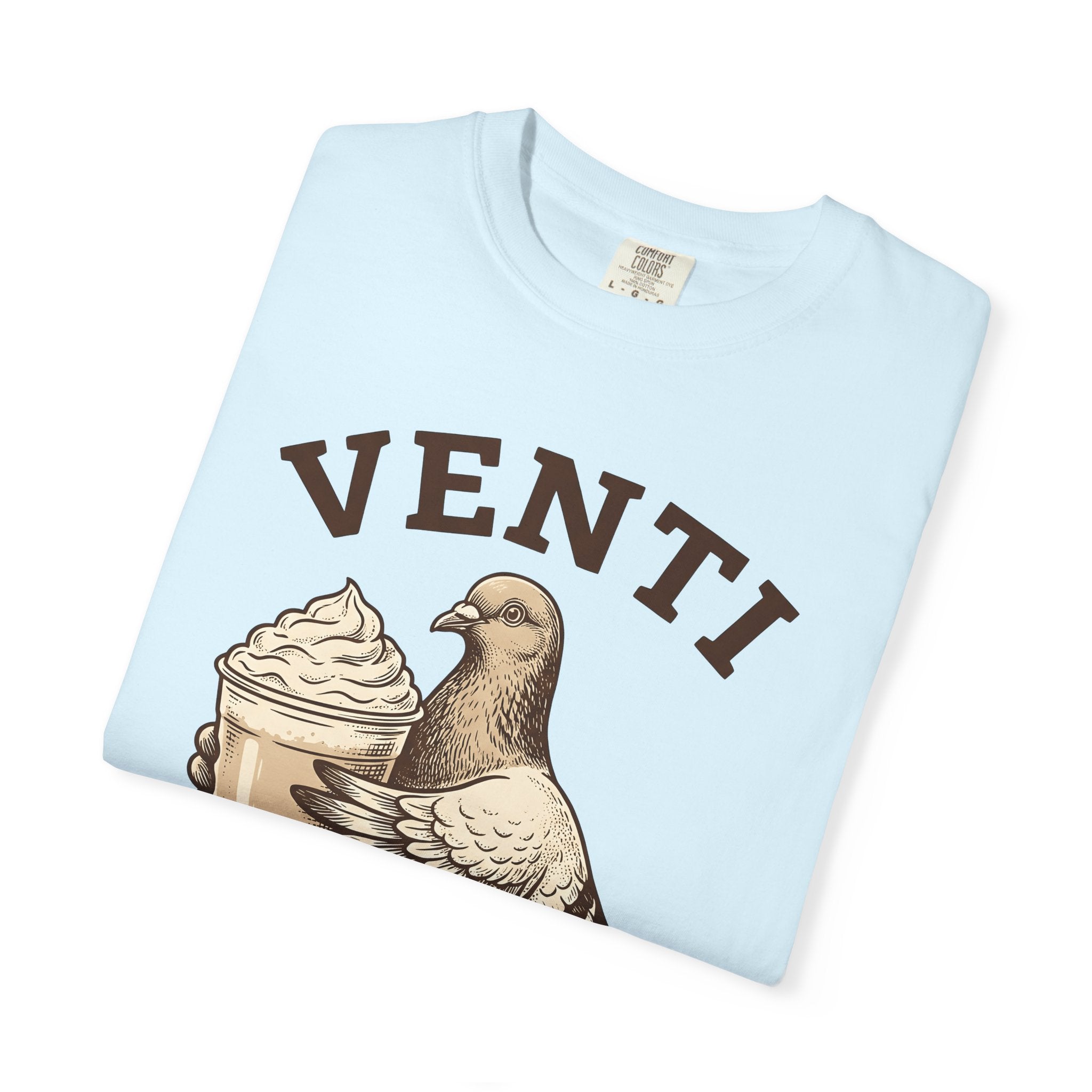 Pigeon Coffee Cup Shirt Coffee Humor Gift Women Vintage Tee Coffee Mug T-Shirt Coffee Fan Retro Tshirt Funny Graphic Hand Drawn Whipped