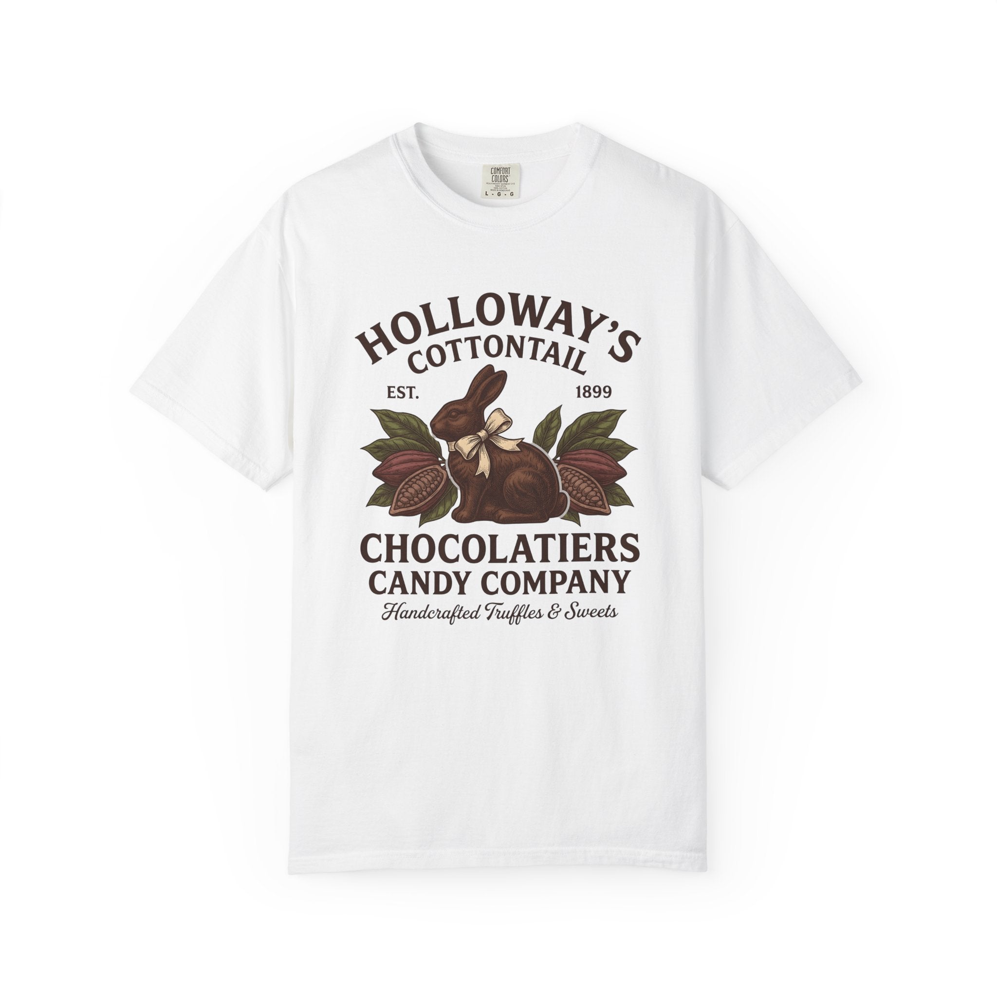 Chocolate Rabbit Shirt Easter Treats Gift Women Old School Tee Chocolate Bunny T-Shirt Easter Fan Chocolatey Tshirt Sweets Graphic Line Art