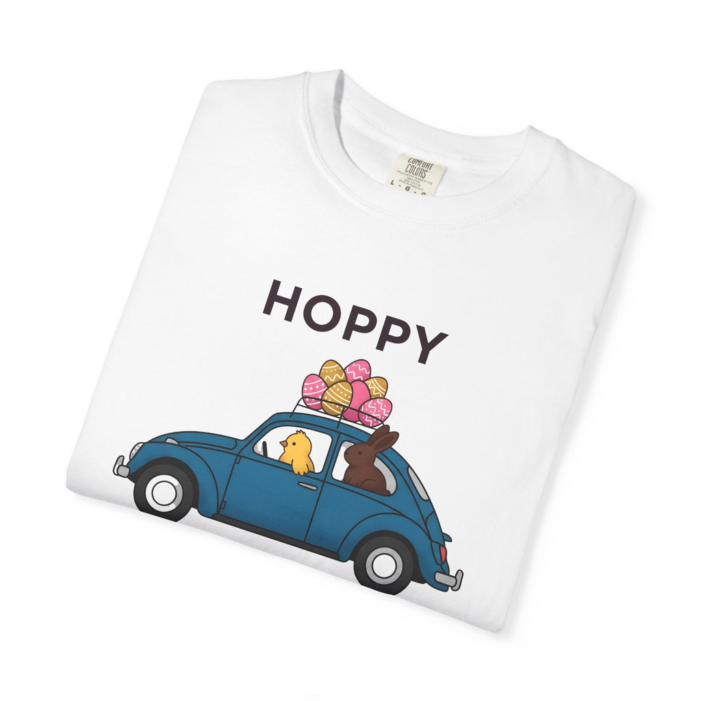 Hare Chick Car Shirt Easter Event Gift Women Line Art Tee Bunny T-Shirt Easter Fan Doodle Tshirt Party Graphic Illustration Egg Decorations