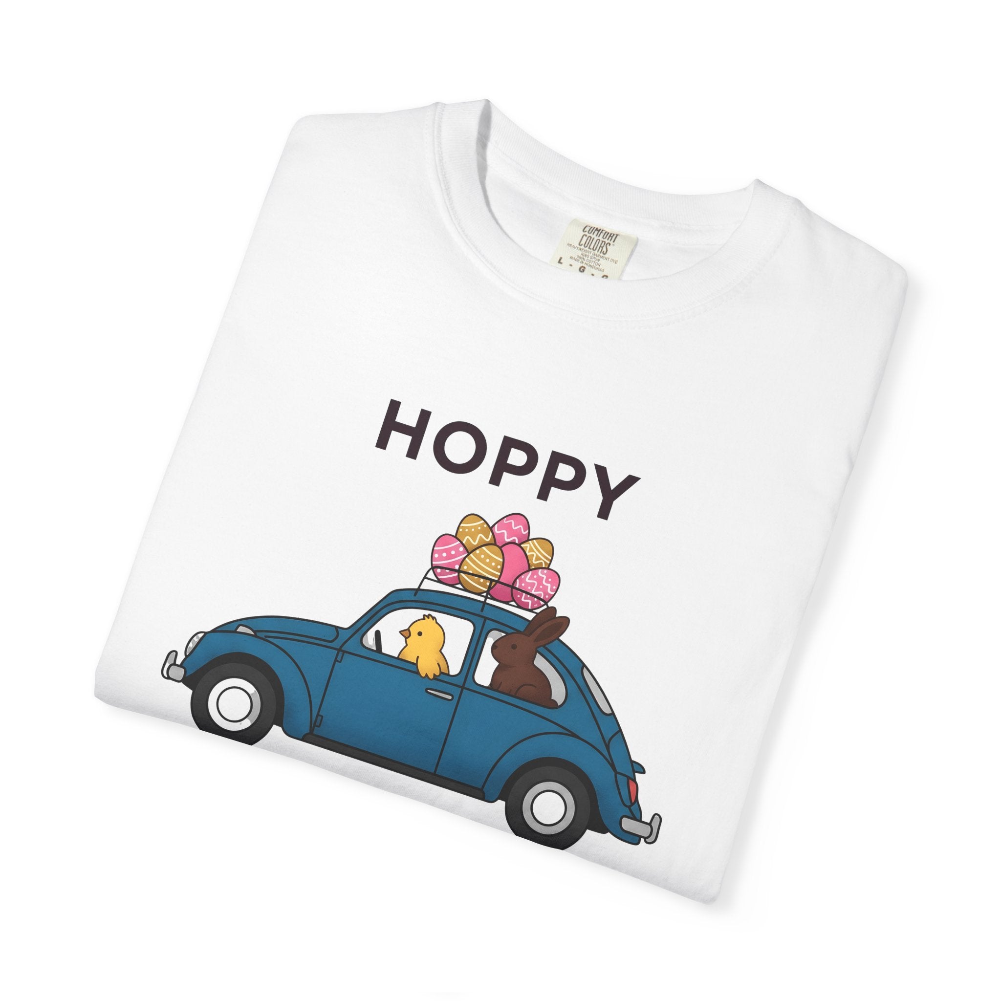Hare Chick Car Shirt Easter Event Gift Women Line Art Tee Bunny T-Shirt Easter Fan Doodle Tshirt Party Graphic Illustration Egg Decorations