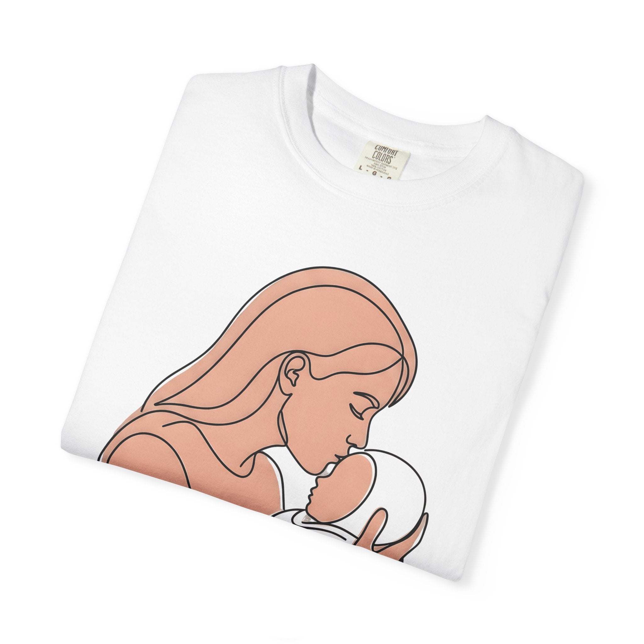 Mommy Newborn Shirt Moms Relatives Gift Women Basic Tee Mother T-Shirt Mom Fan Simple Tshirt Family Graphic Outline Blanket Tshirt