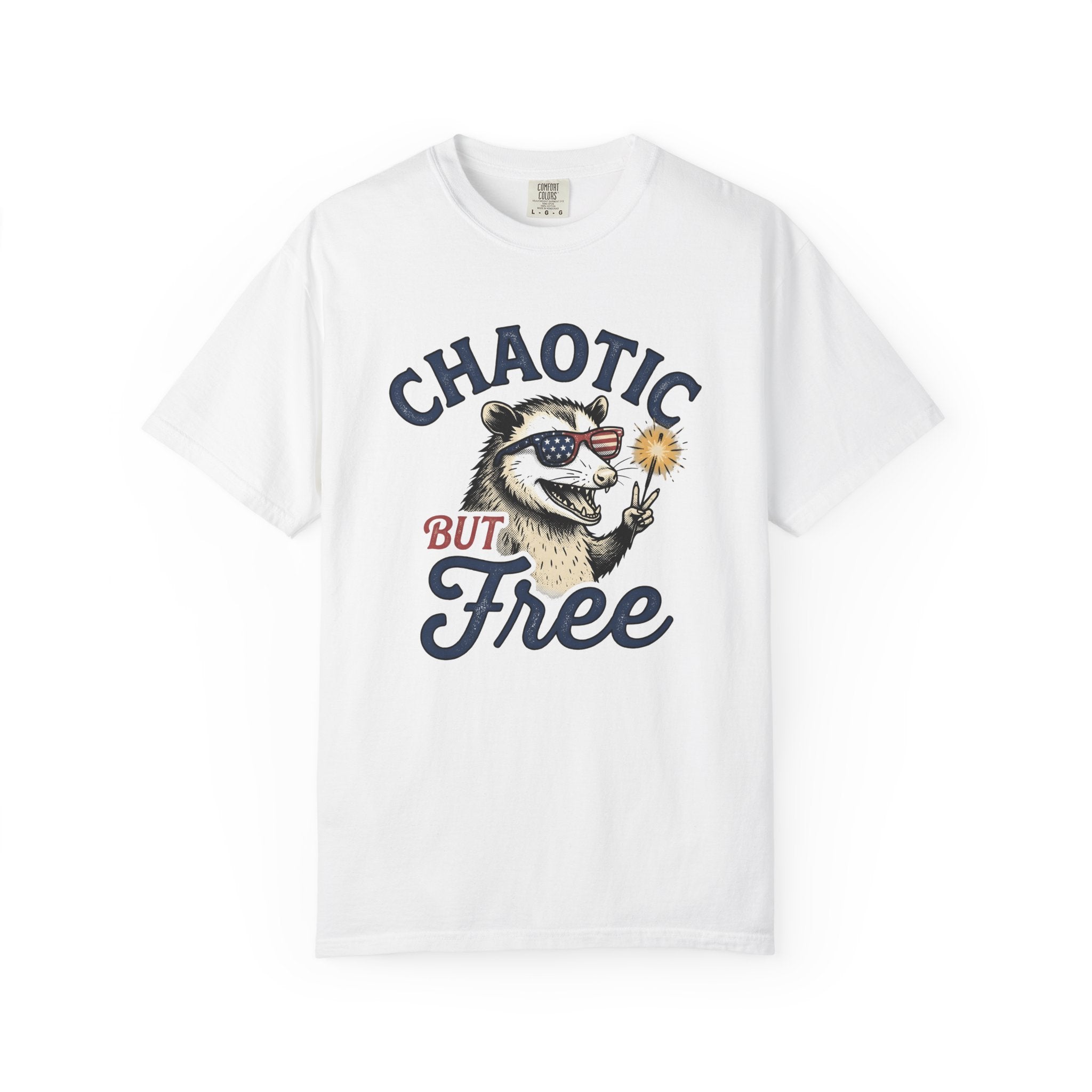 Opossum Sunnies Shirt 4th Of July Freedom Gift Women Old School Tee Possum T-Shirt Patriot Fan Vintage Tshirt Liberty Graphic Ink Flare
