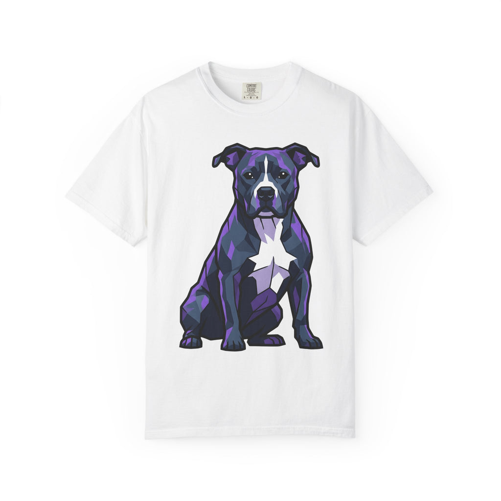 Pitbull Dog Breed Shirt Dog Creature Gift Women Faceted Tee Bulldog T-Shirt Dog Fan Piebald Tshirt Beast Graphic Sleek Star Tshirt