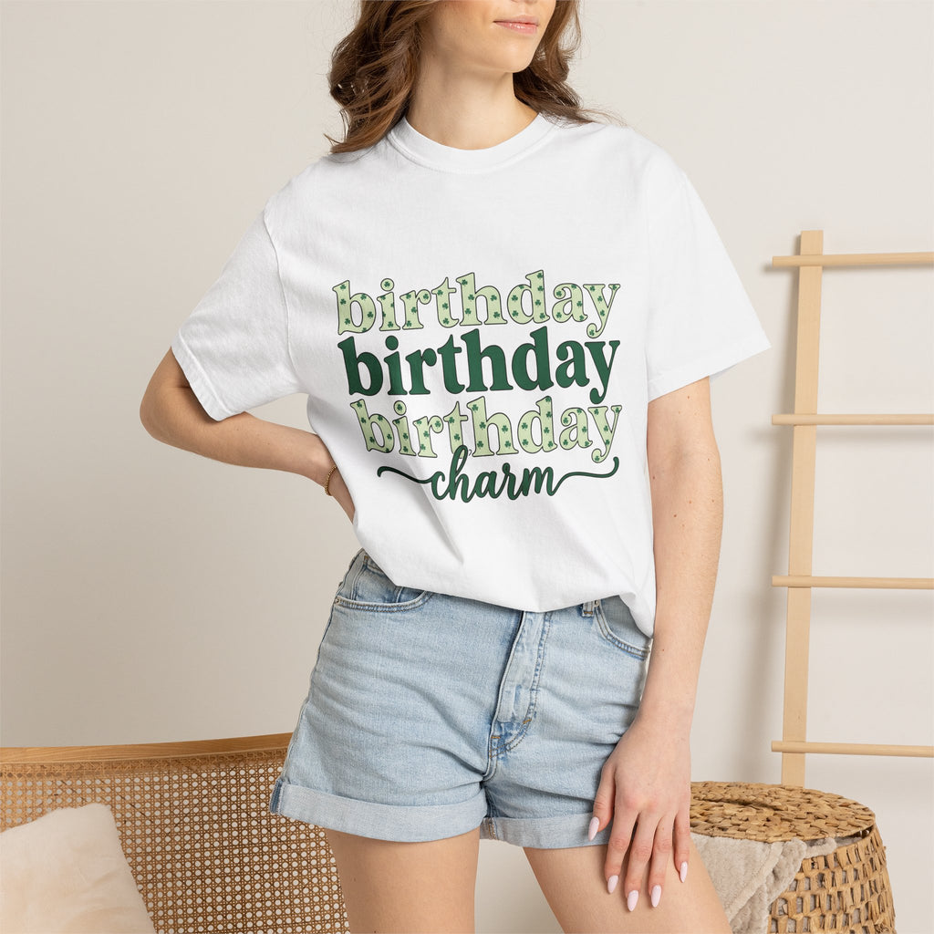 Shamrock Design Words Shirt Birthday Chance Gift Women Whimsical Tee Clover T-Shirt Birthday Fan Fantasy Tshirt Fortune Graphic Cartoon