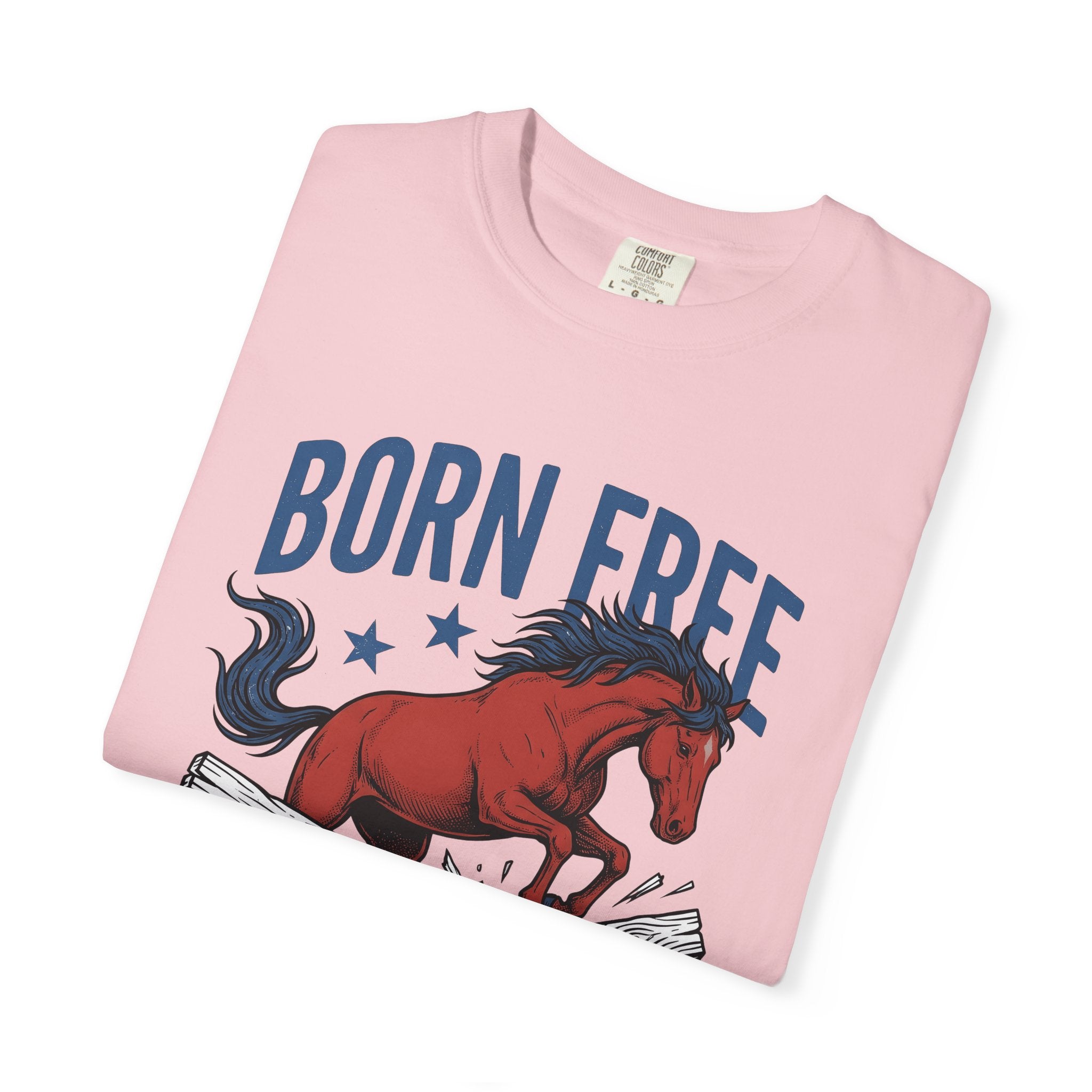 Wild Horse Shirt America Ranch Gift Women Sketch Tee Mustang T-Shirt Patriot Fan Drawing Graphic Cartoon Stars Tshirt