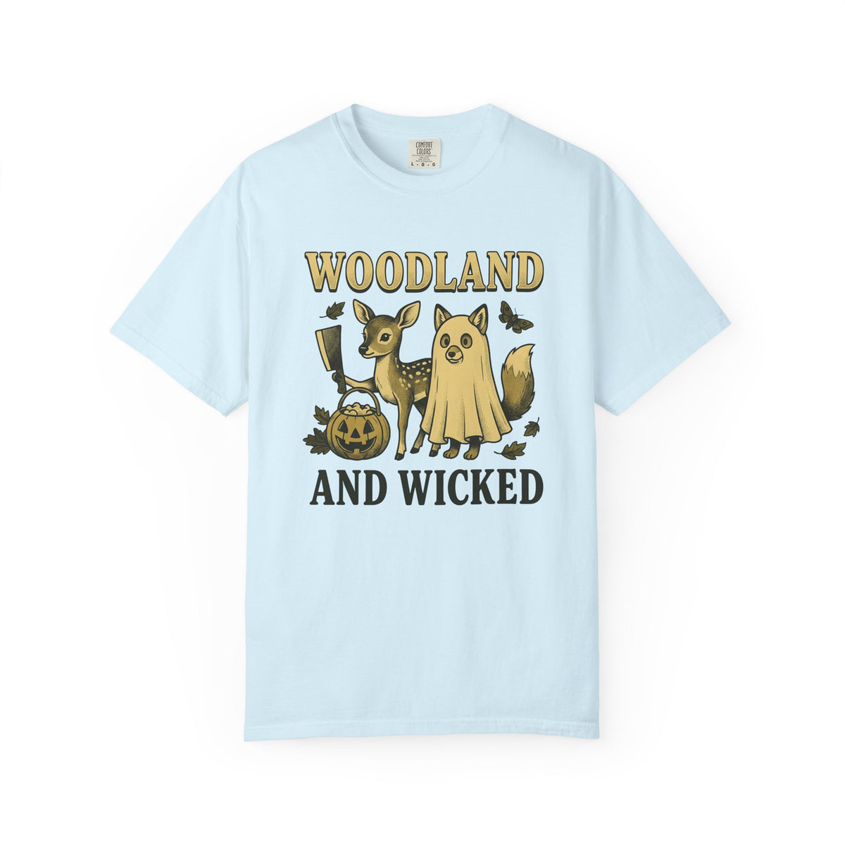 Woodland Animals Shirt Halloween Animals Gift Women Vintage Tee Wildlife T-Shirt Halloween Fan Retro Tshirt Creature Graphic Hand Drawn