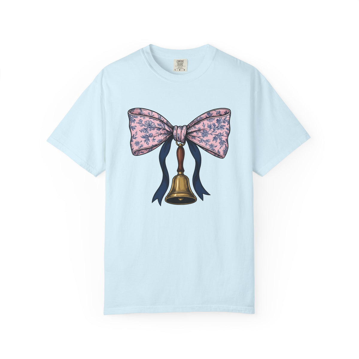 School Bell Antique T-Shirt – Vintage Teacher Pencil Drawing, Unisex Graphic Tee