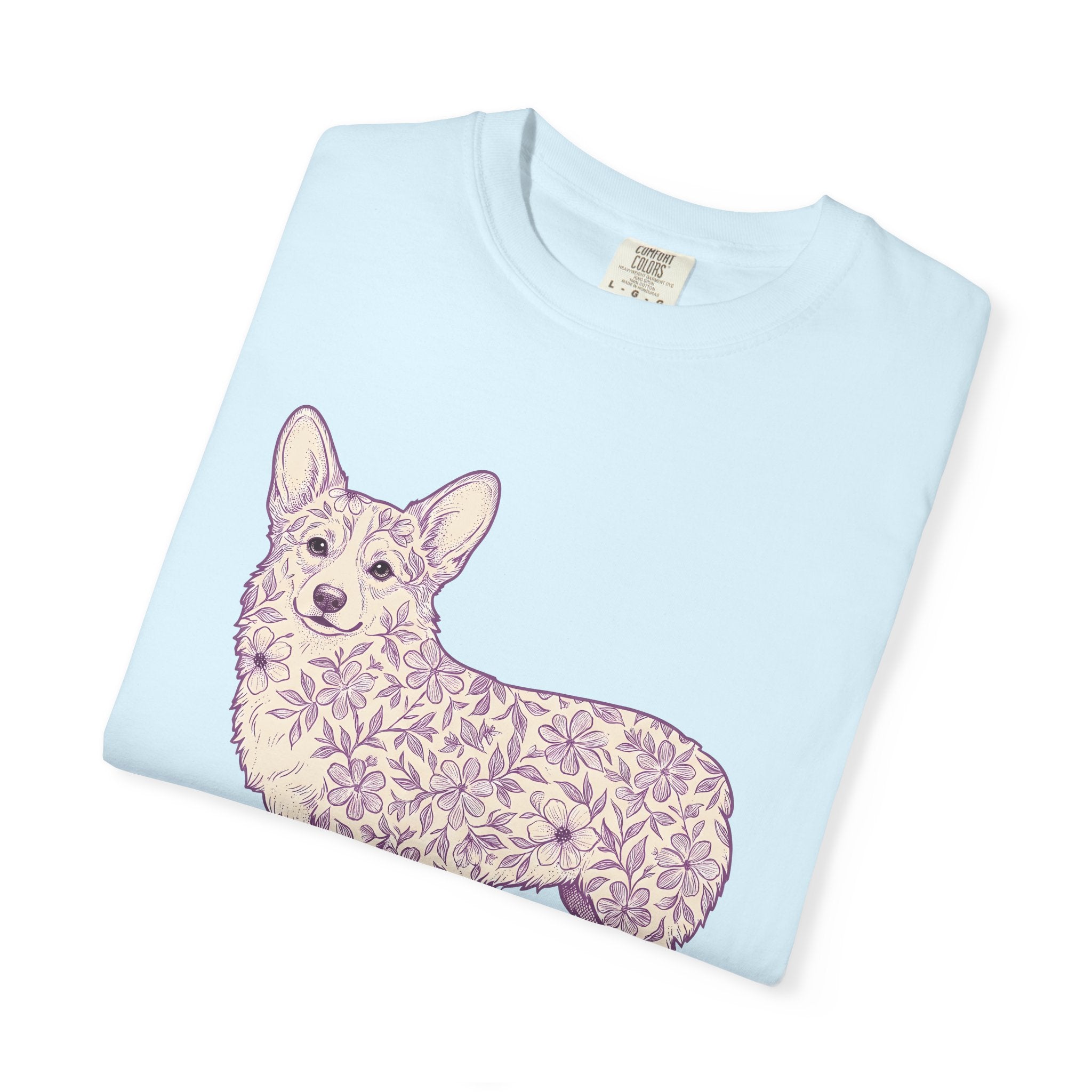 Corgi Pet Shirt Dog Bouquet Gift Women Plant Design Tee Puppy T-Shirt Dog Fan Canine Tshirt Floral Graphic Classic Bloom Tshirt