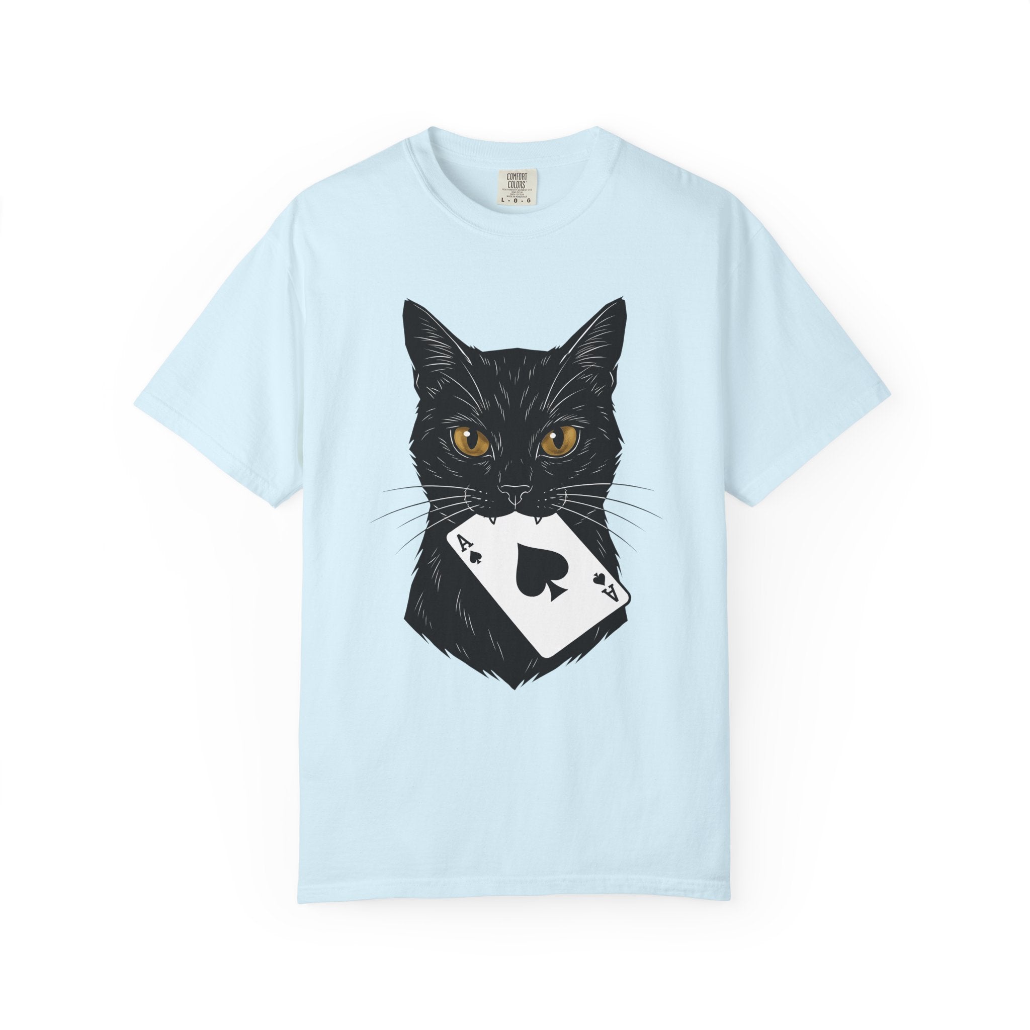 Black Kitty Shirt Cat Casino Gift Women Digital Tee Cat T-Shirt Cat Fan Pixel Tshirt Gambling Graphic Retro Card Tshirt