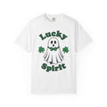 Apparition Clover Shirt St Patrick's Day Satire Gift Women Sketch Tee Shamrock T-Shirt Luck Fan Doodle Tshirt Parody Graphic Line Art Ribbon