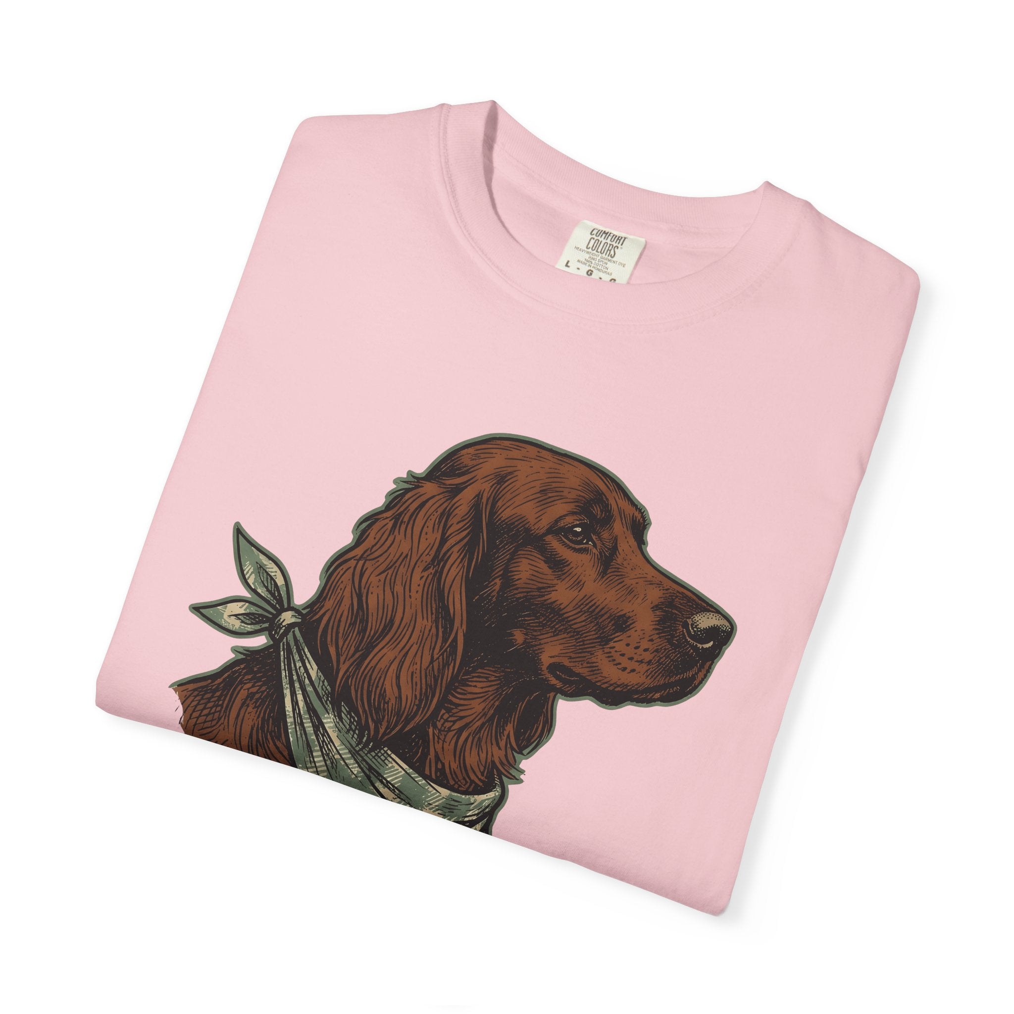 Dog Bandana Shirt St Patrick's Day Pet Gift Women Vintage Tee Bandana T-Shirt Shamrock Fan Retro Tshirt Animal Graphic Hand Drawn Scarf