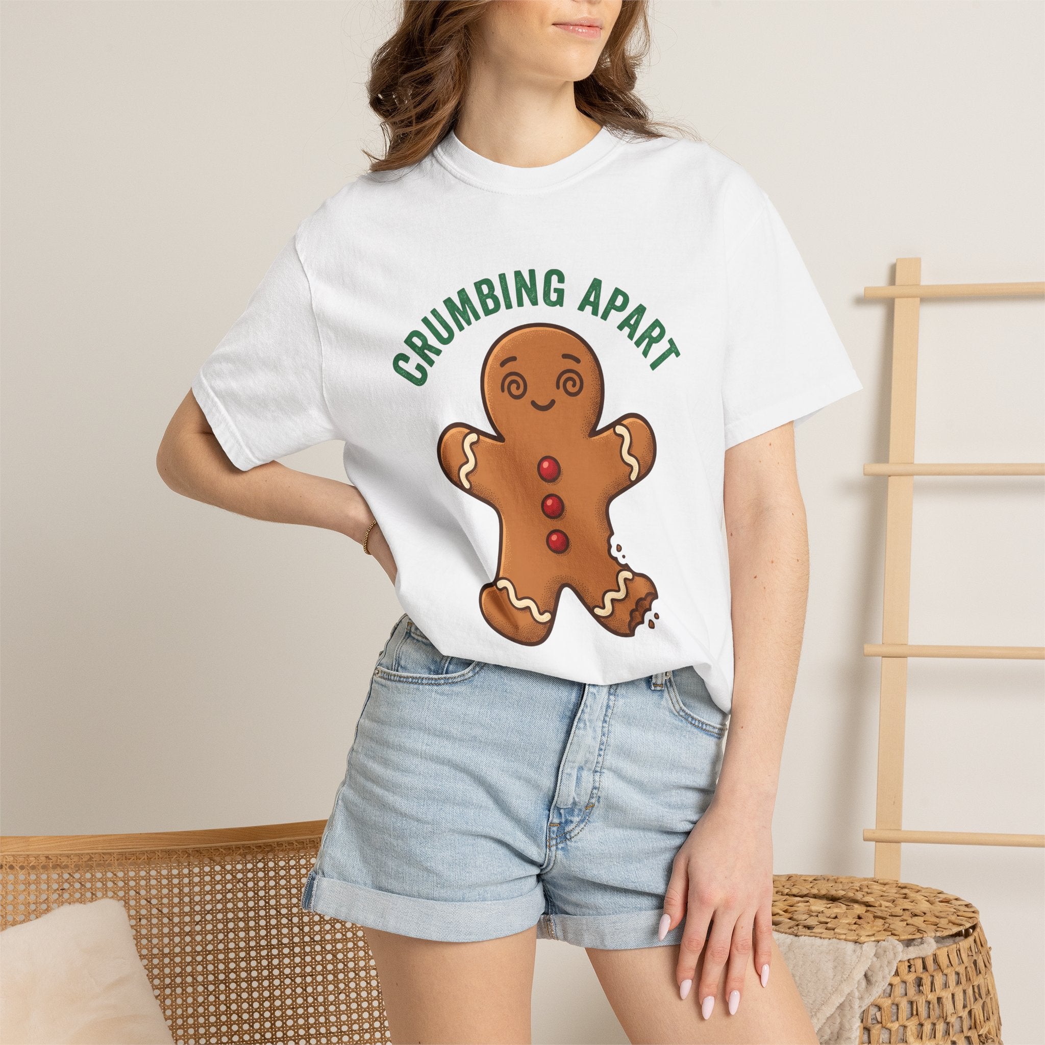 Gingerbread Biscuit Shirt Holiday Festive Gift Women Comic Tee Gingerbread Man T-Shirt Christmas Fan Cartoon Tshirt Merry Graphic Retro