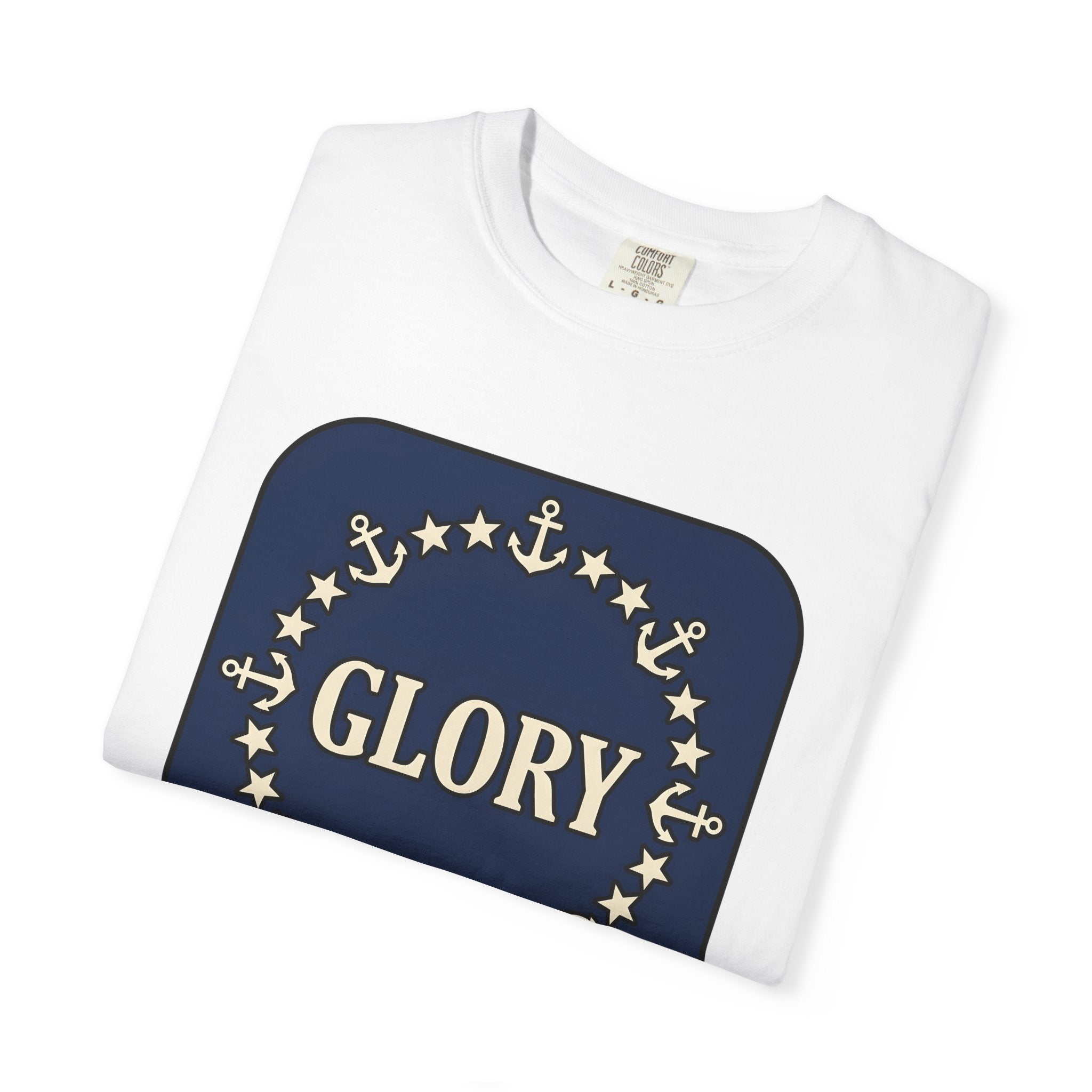 Anchor Star Circle Shirt 4th Of July Military Gift Women Patriotic Tee Symbol T-Shirt Independence Fan American Tshirt Soldier Graphic