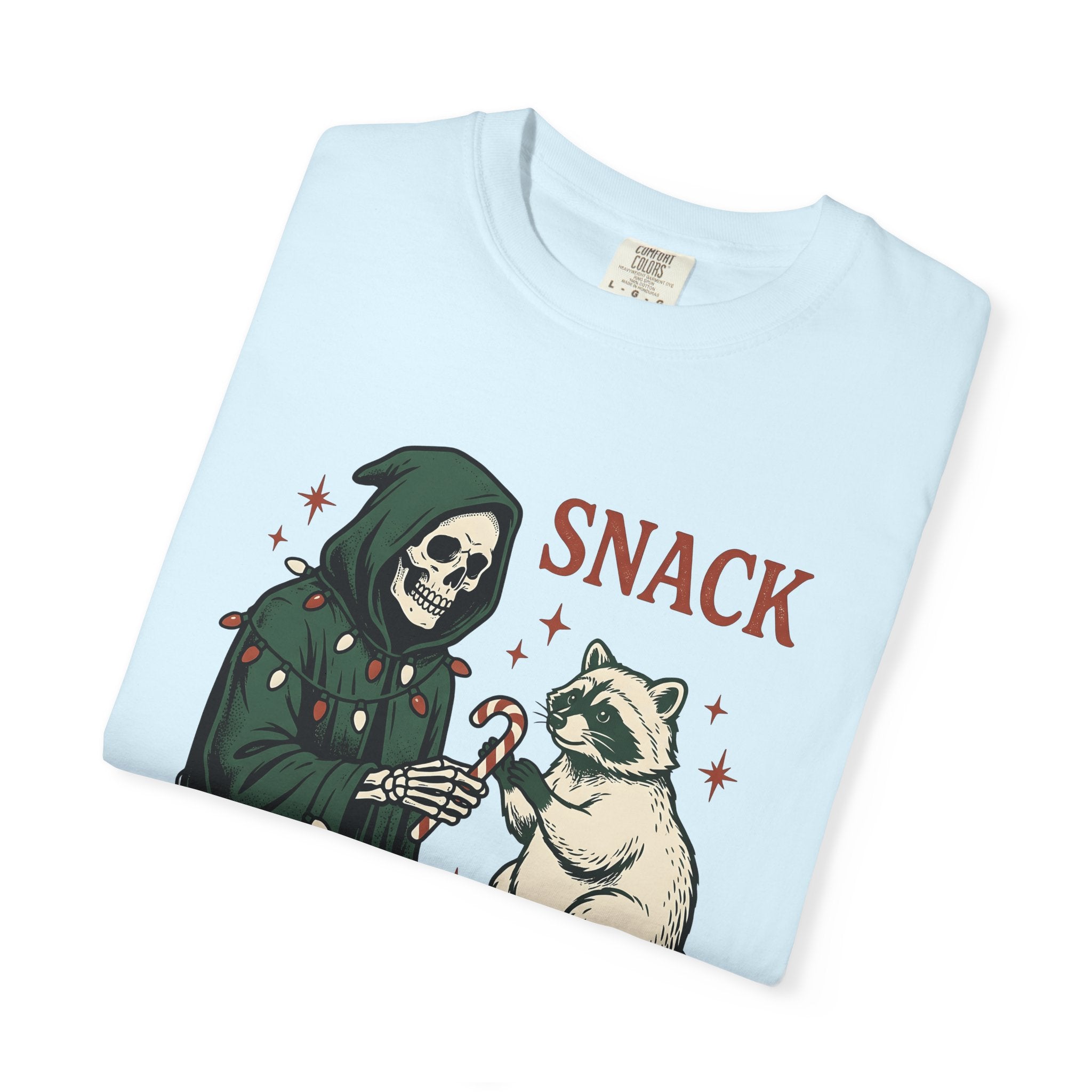 Reaper Raccoon Shirt Christmas Fun Gift Women Heritage Tee Trash Panda T-Shirt Xmas Fan Retro Tshirt Humorous Graphic Vintage-Inspired Sweet