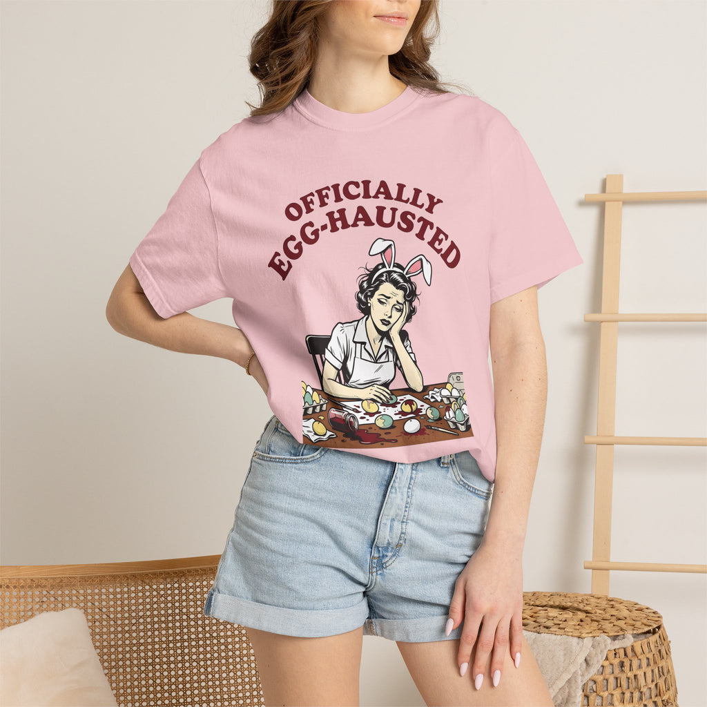 Sleepy Girl Bunny Ears Shirt Easter Jokes Gift Women Retro Tee Bunny Ears T-Shirt Easter Fan Vintage Tshirt Pun Graphic Cartoon Spring Eggs