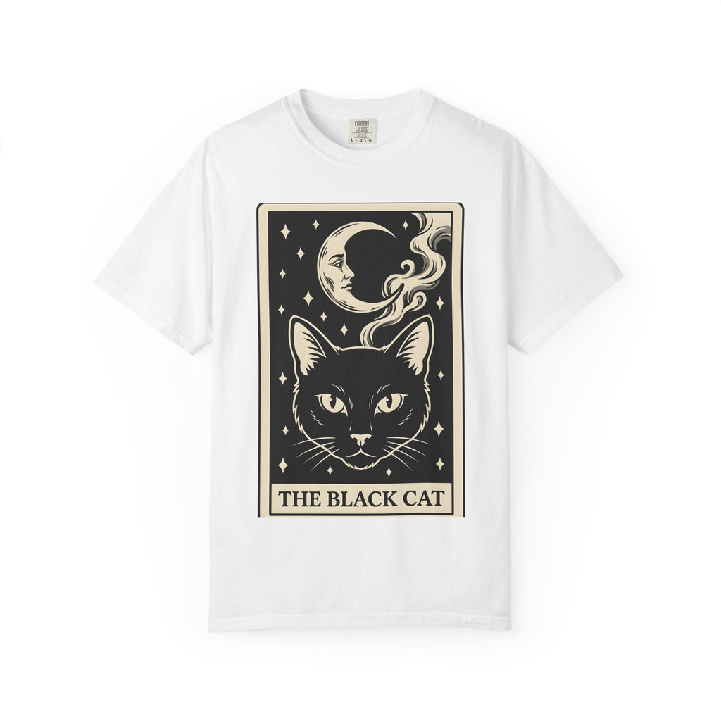 Midnight Cat Shirt Boho Chic Supernatural Gift Women Creepy Tee Black Cat T-Shirt Bohemian Fan Spooky Graphic Tshirt Classic Night Orb