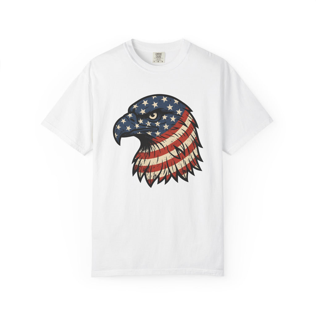 Bald Eagle Shirt America Flag Gift Women Patriotic Tee Eagle T-Shirt American Enthusiast Banner Graphic Tshirt Retro Stars Tshirt