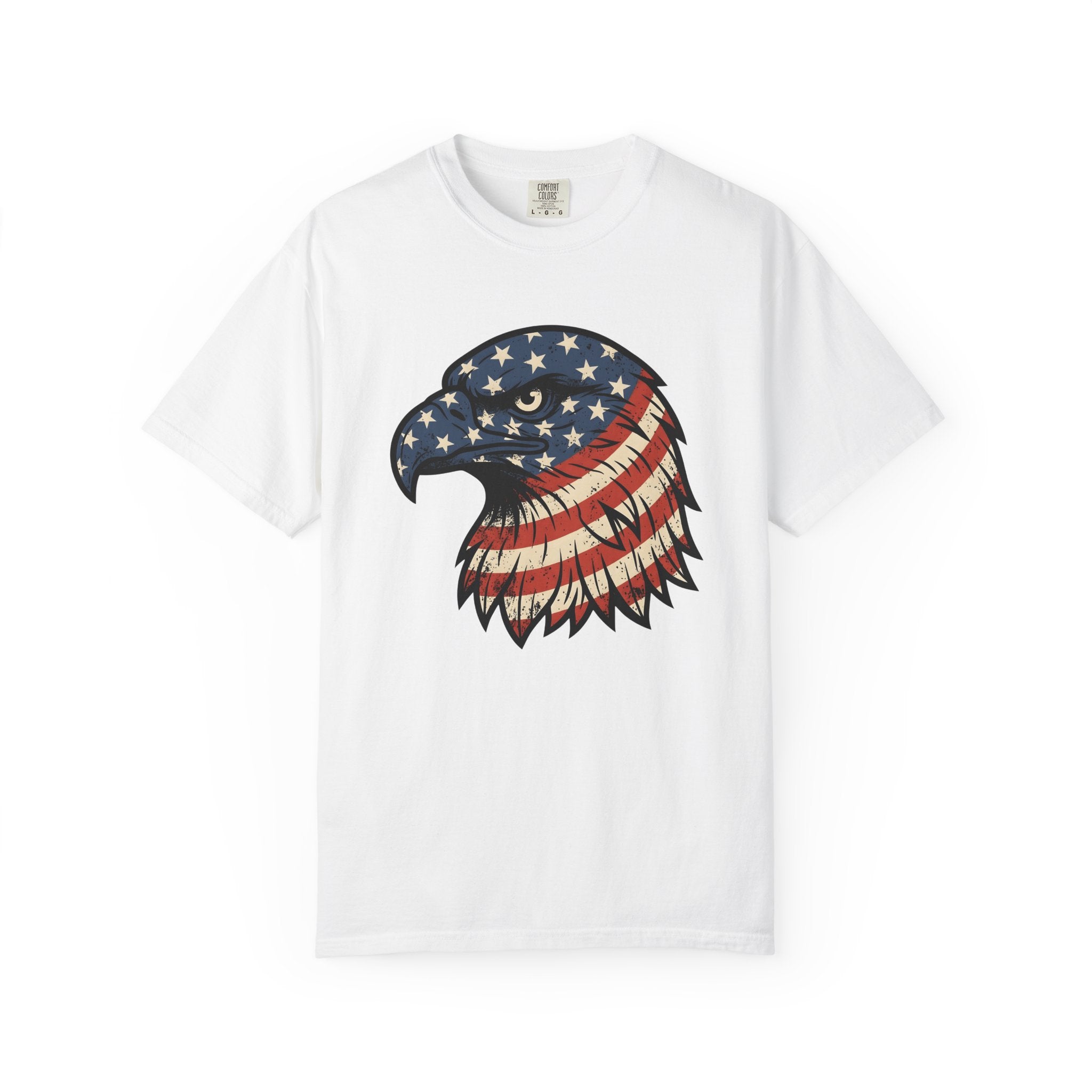 Bald Eagle Shirt America Flag Gift Women Patriotic Tee Eagle T-Shirt American Enthusiast Banner Graphic Tshirt Retro Stars Tshirt