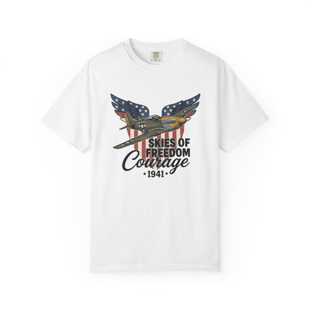 Fighter Plane Shirt America Military Gift Women Vintage Tee Jet T-Shirt Usa Fan Distressed Tshirt Army Graphic Retro Patriotic Wings Tshirt