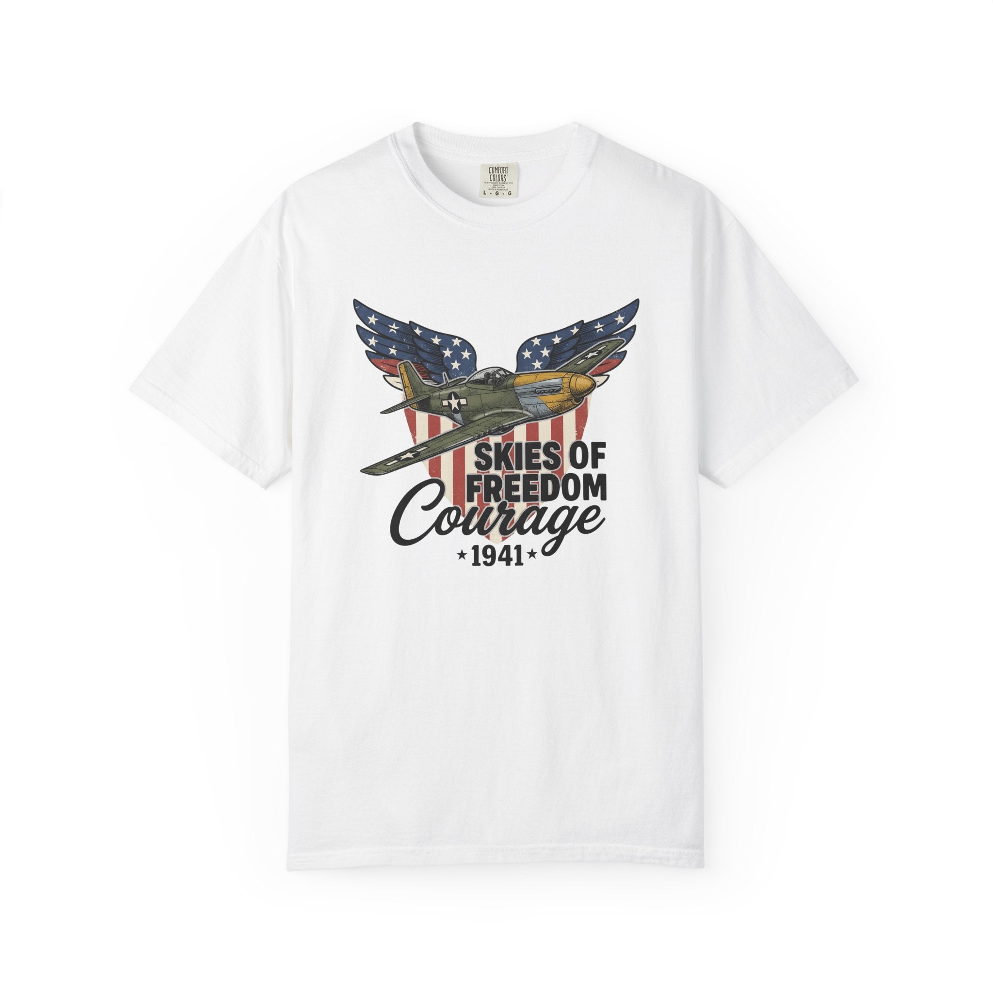 Fighter Plane Shirt America Military Gift Women Vintage Tee Jet T-Shirt Usa Fan Distressed Tshirt Army Graphic Retro Patriotic Wings Tshirt