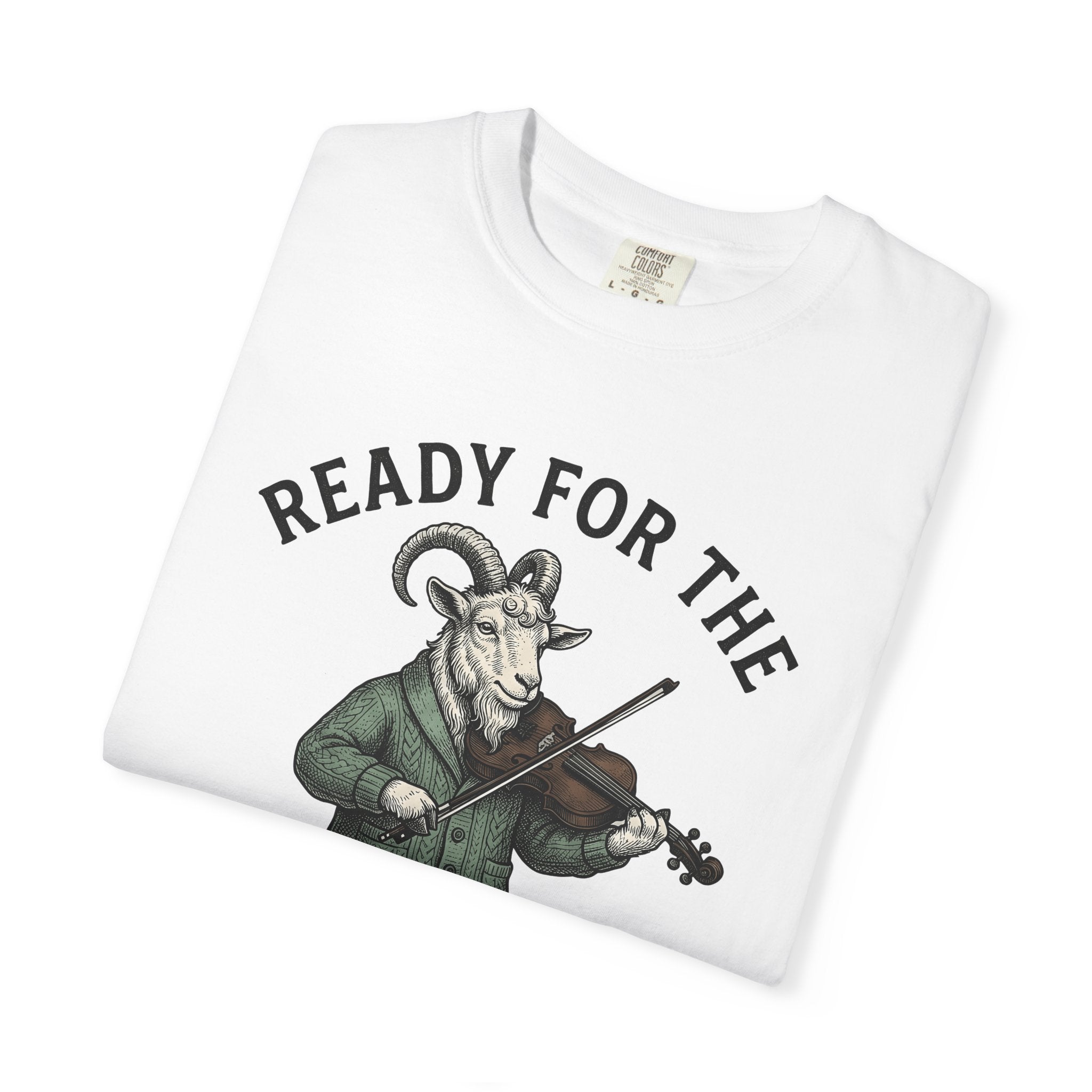 Goat Shirt St Patrick's Day Wildlife Gift Women Retro Tee Kid T-Shirt Shamrock Fan Vintage Tshirt Animal Graphic Sketch Fiddle Tshirt