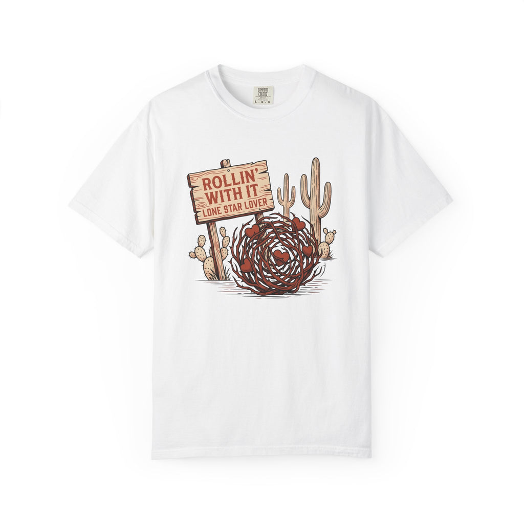 Tumbleweed Heart Shirt St. Valentine's Day Country Gift Women Retro Tee Heart T-Shirt Valentine Fan Vintage Tshirt Rural Graphic Sketch