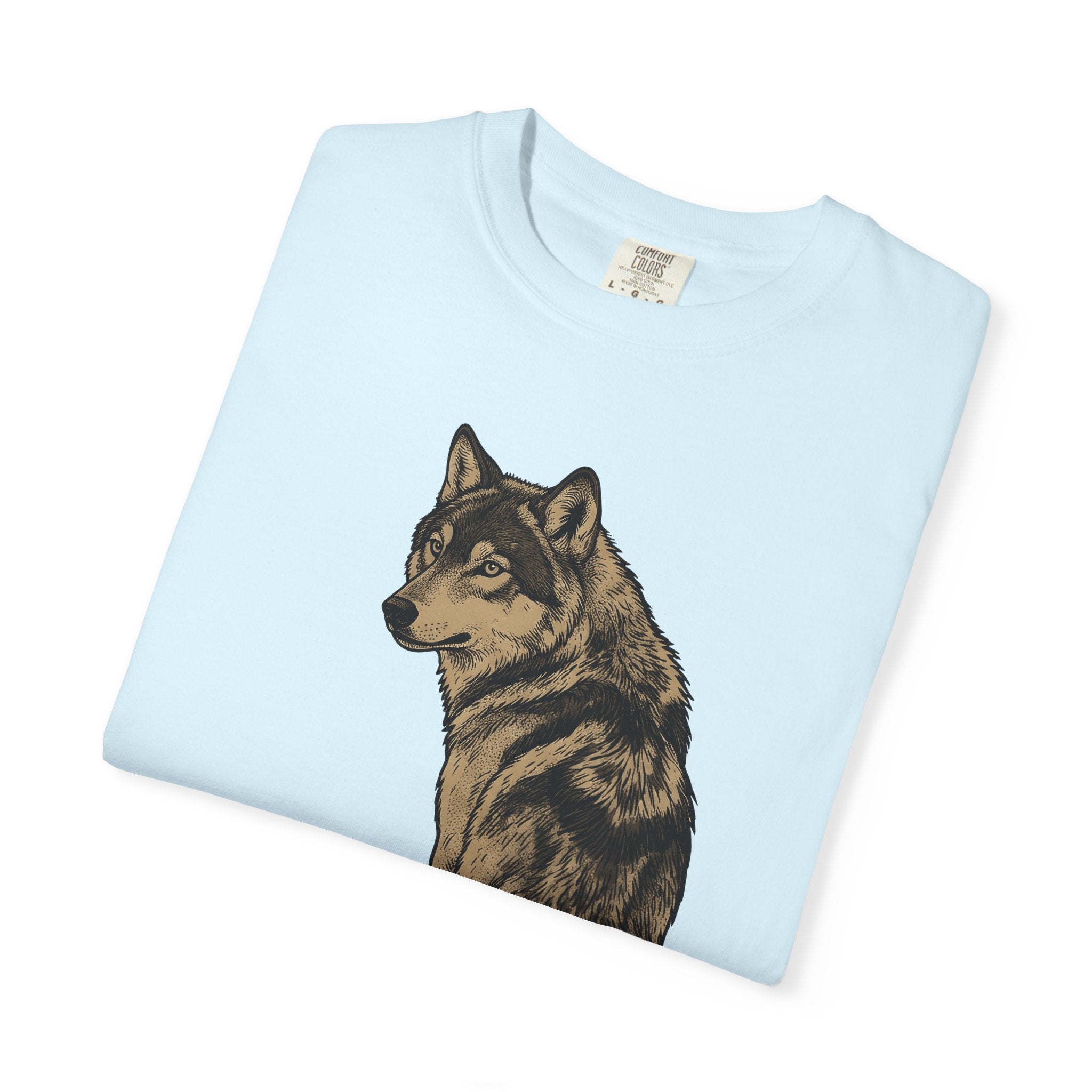 Wolf Illustration Shirt Wolf Wildlife Gift Women Sketch Tee Wolf T-Shirt Wolf Fan Drawing Graphic Retro Creature Tshirt