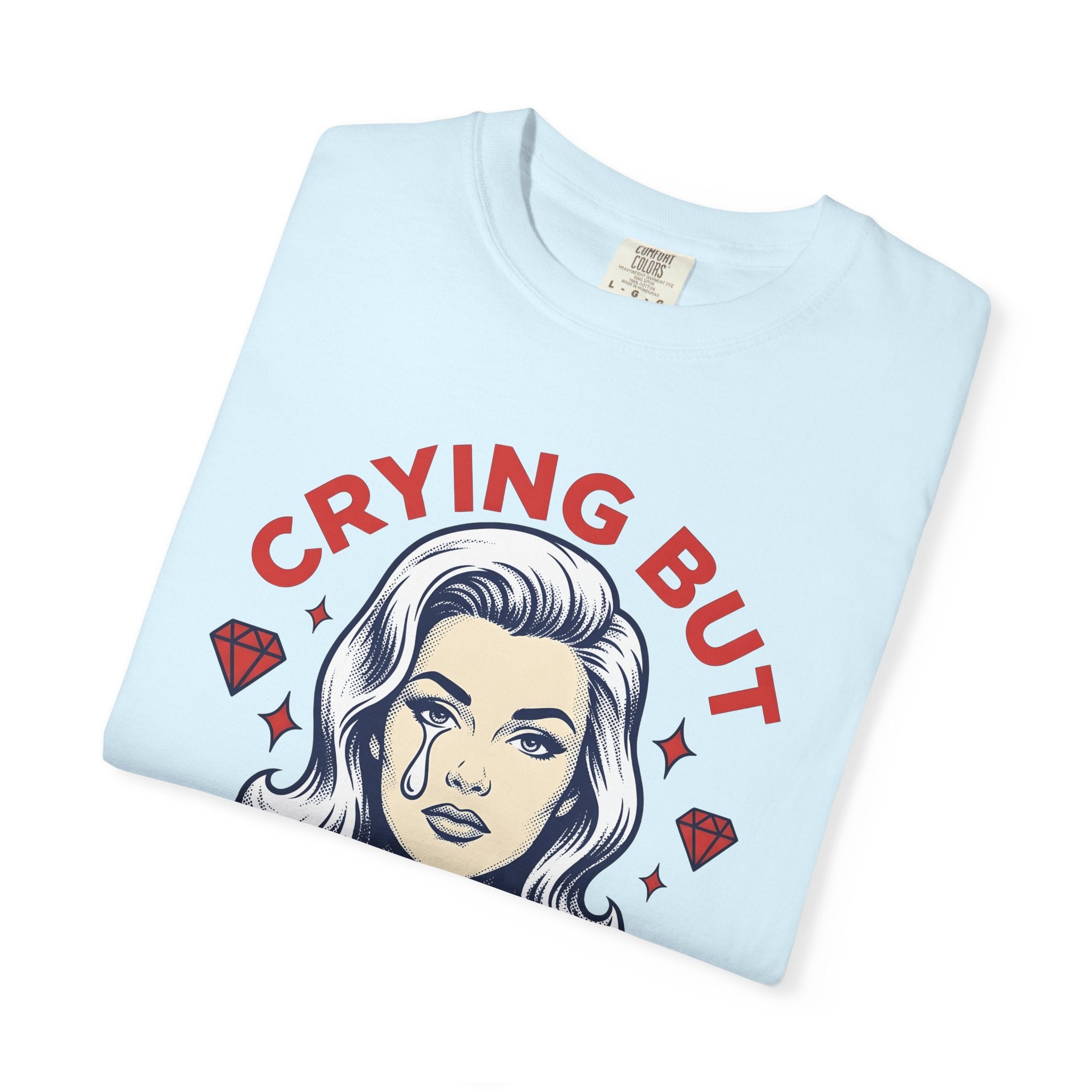 Comic Woman Shirt Fashion Empowerment Gift Women Graphic Tee Cartoon Woman T-Shirt Style Enthusiast Illustration Design Feminist Graphic