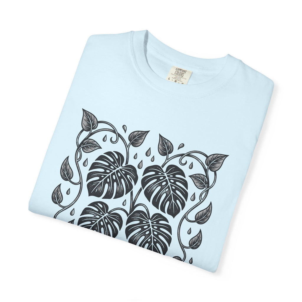 Monstera Leaf Shirt Boho Chic Greenery Gift Women Line Art Tee Swiss Cheese Plant T-Shirt Bohemian Fan Minimalist Tshirt Foliage Graphic