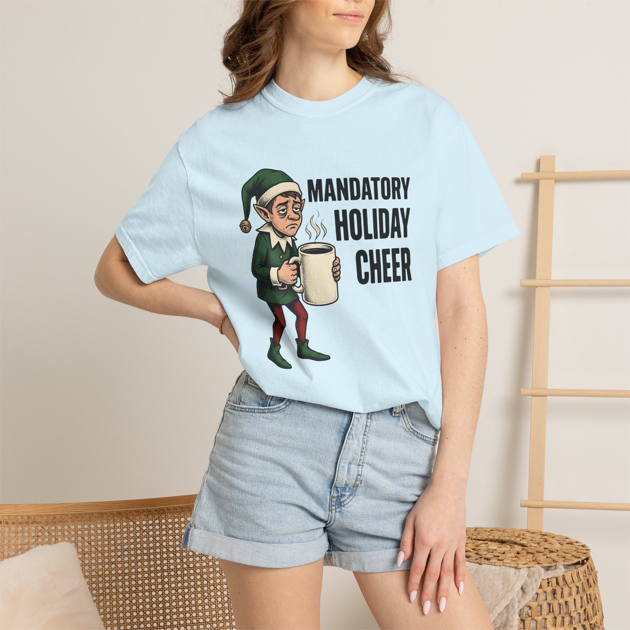 Weary Christmas Helper Shirt Christmas Fun Gift Women Shabby Chic Tee Elf T-Shirt Xmas Fan Holiday Tshirt Amusement Graphic Retro Tea Mug
