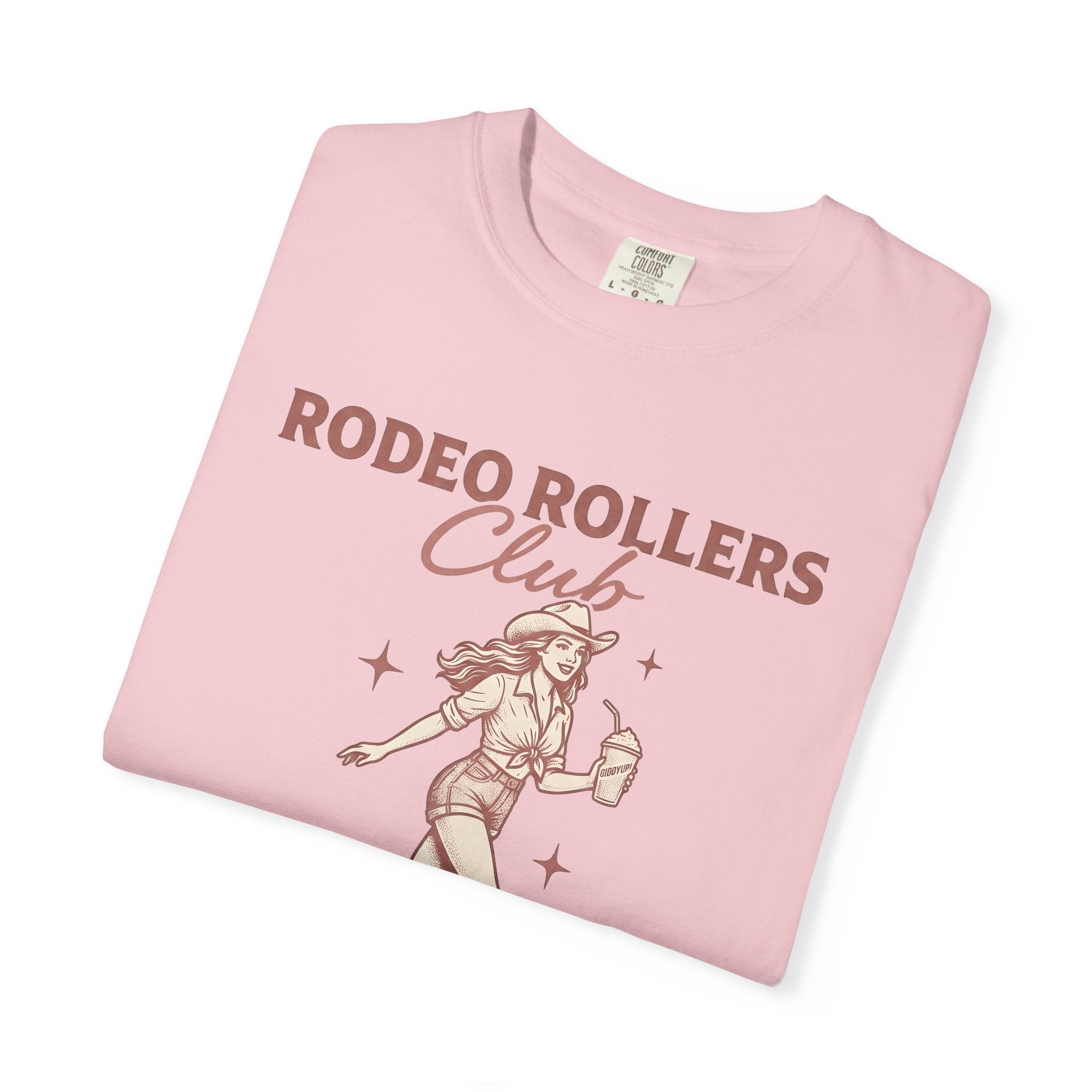 Cowgirl Roller Skates Shirt Cowgirl Retro Gift Women Vintage Tee Roller Derby T-Shirt Cowboy Fan Retro Illustration Tshirt Hand Drawn