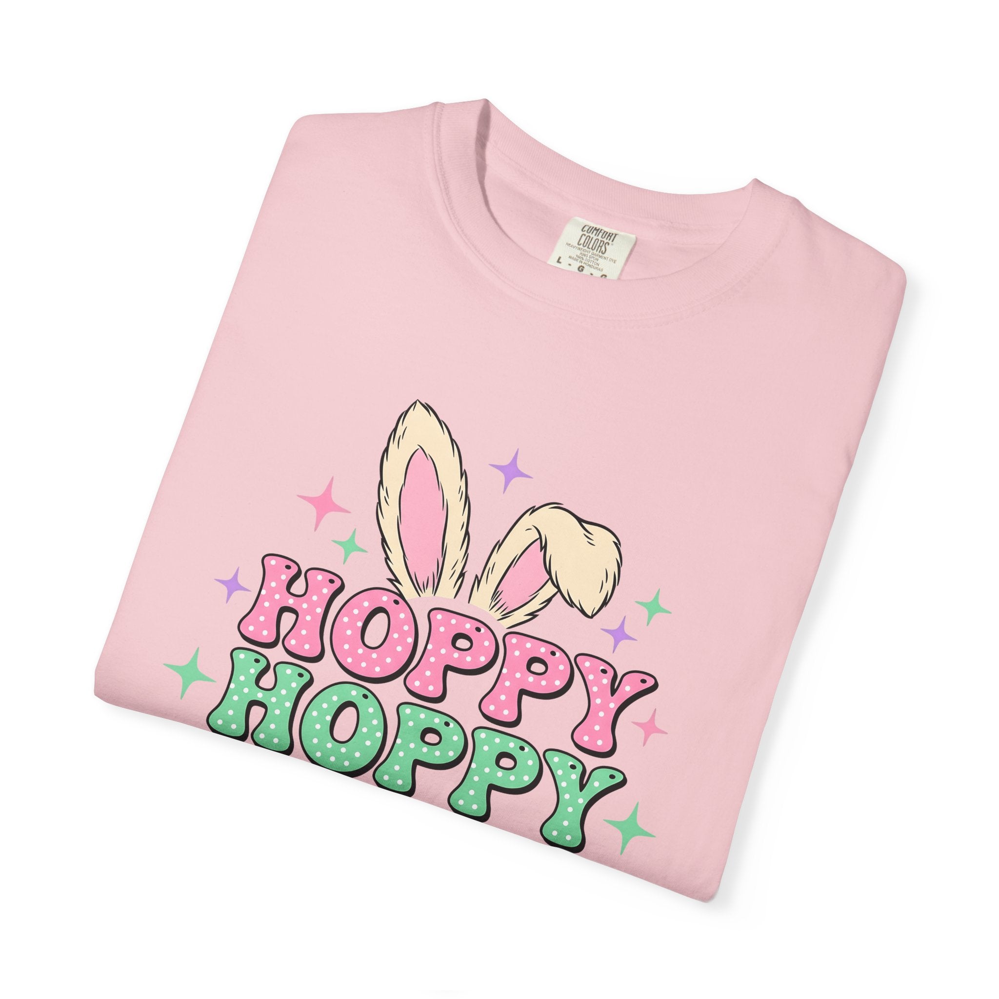 Bunny Ears Shirt Easter Animal Gift Women Pastel Tee Rabbit Ears T-Shirt Easter Fan Soft Tshirt Creature Graphic Playful Stars Tshirt