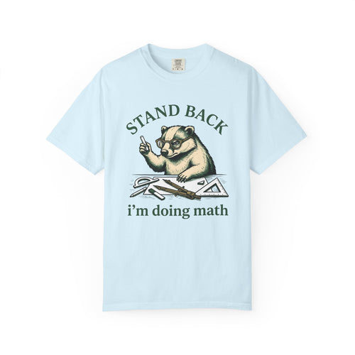 Badger Glasses Shirt Teachers Math Gift Women Hand Drawn Tee Spectacles T-Shirt Educator Enthusiast Illustrated Math Graphic Vintage Math