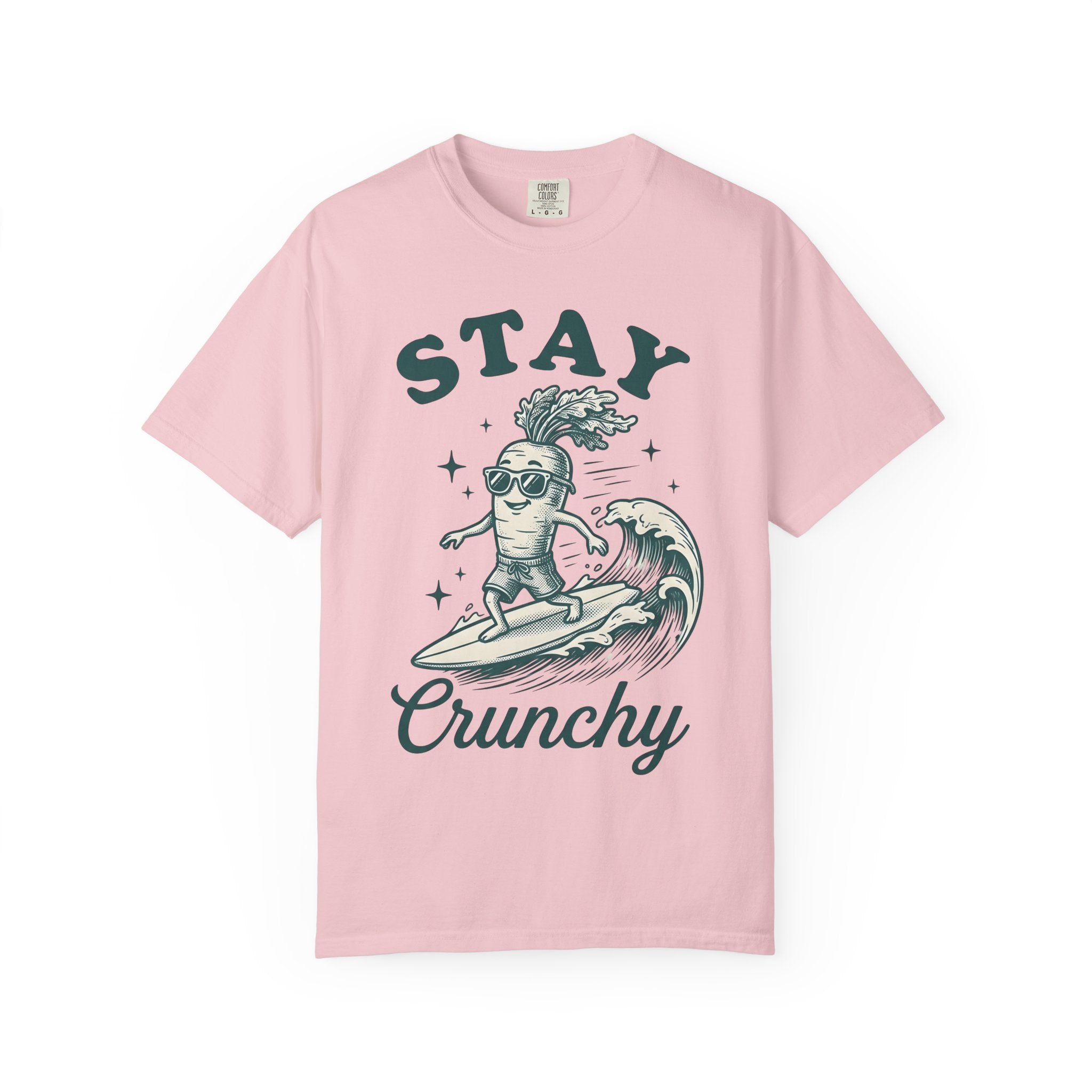 Carrot Surfing Shirt Easter Garden Gift Women Throwback Tee Surfing T-Shirt Easter Fan Retro Tshirt Yard Graphic Outline Sunglasses Tshirt