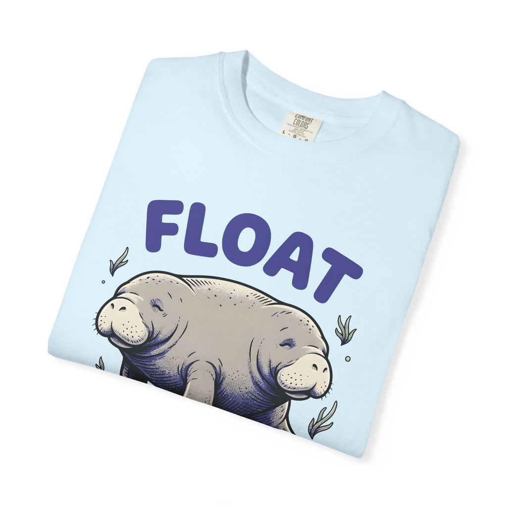 Manatee Clipart Shirt Animals Sea Gift Women Hand Drawn Tee Sea Cow T-Shirt Wildlife Fan Seaweed Graphic Tshirt Old School Sea Plants Tshirt