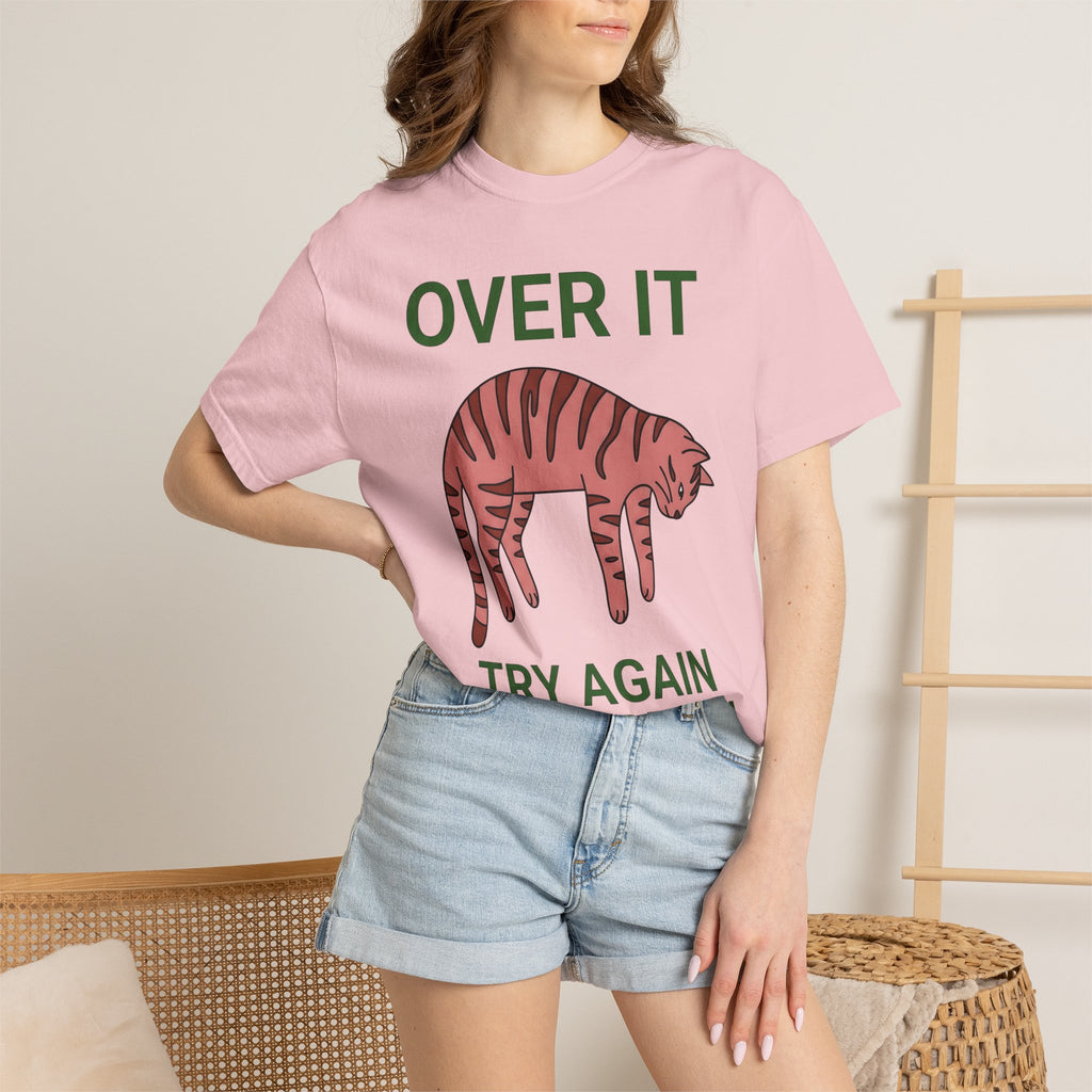 Chill Cat Shirt Cat Gag Gift Women Sketch Tee Kitty Cat T-Shirt Cat Fan Feline Tshirt Joke Graphic Clean Stripes Tshirt