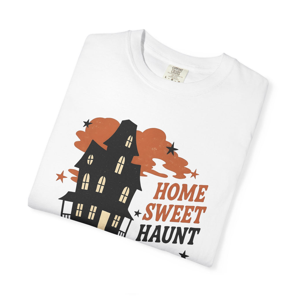 Ghost House Shirt Halloween Monster Gift Women Hand Drawn Tee Haunted House T-Shirt Horror Fan Spooky Tshirt Creature Graphic Sketch Skull