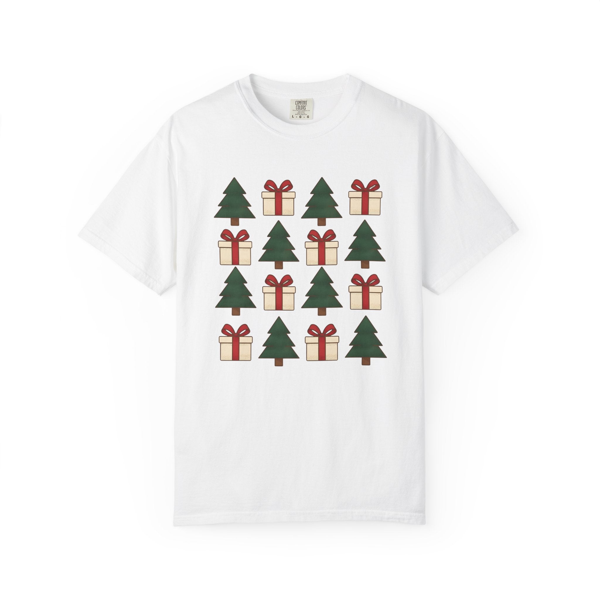 Xmas Tree Gift Print Shirt Christmas Event Gift Women Sketch Tee Christmas Tree T-Shirt Holiday Fan Christmas Tree Drawing Party Graphic