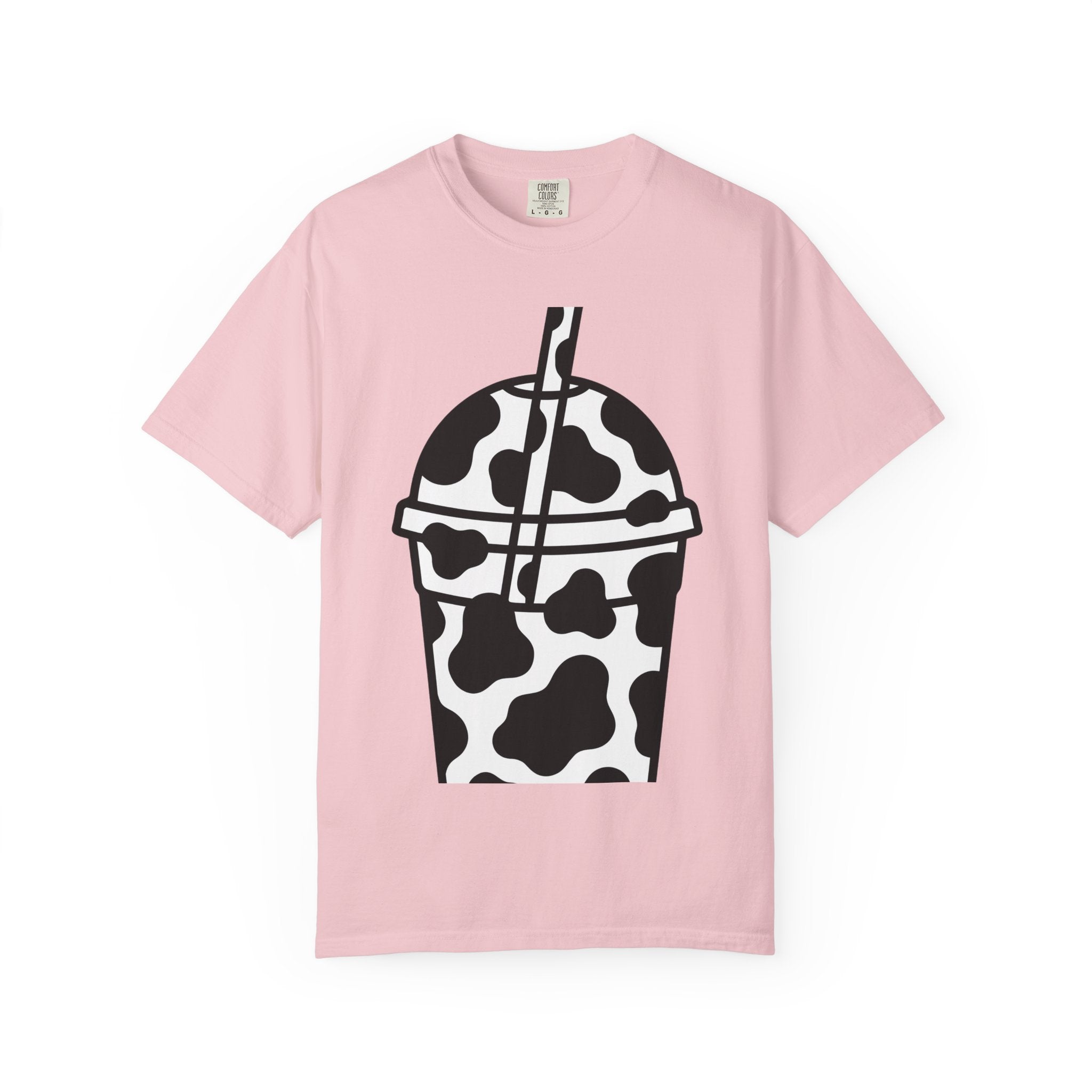 Cow Print Cup Shirt Cottagecore Farmhouse Gift Women Minimalist Tee Mug T-Shirt Homesteader Fan Simple Tshirt Rustic Graphic Retro Straw