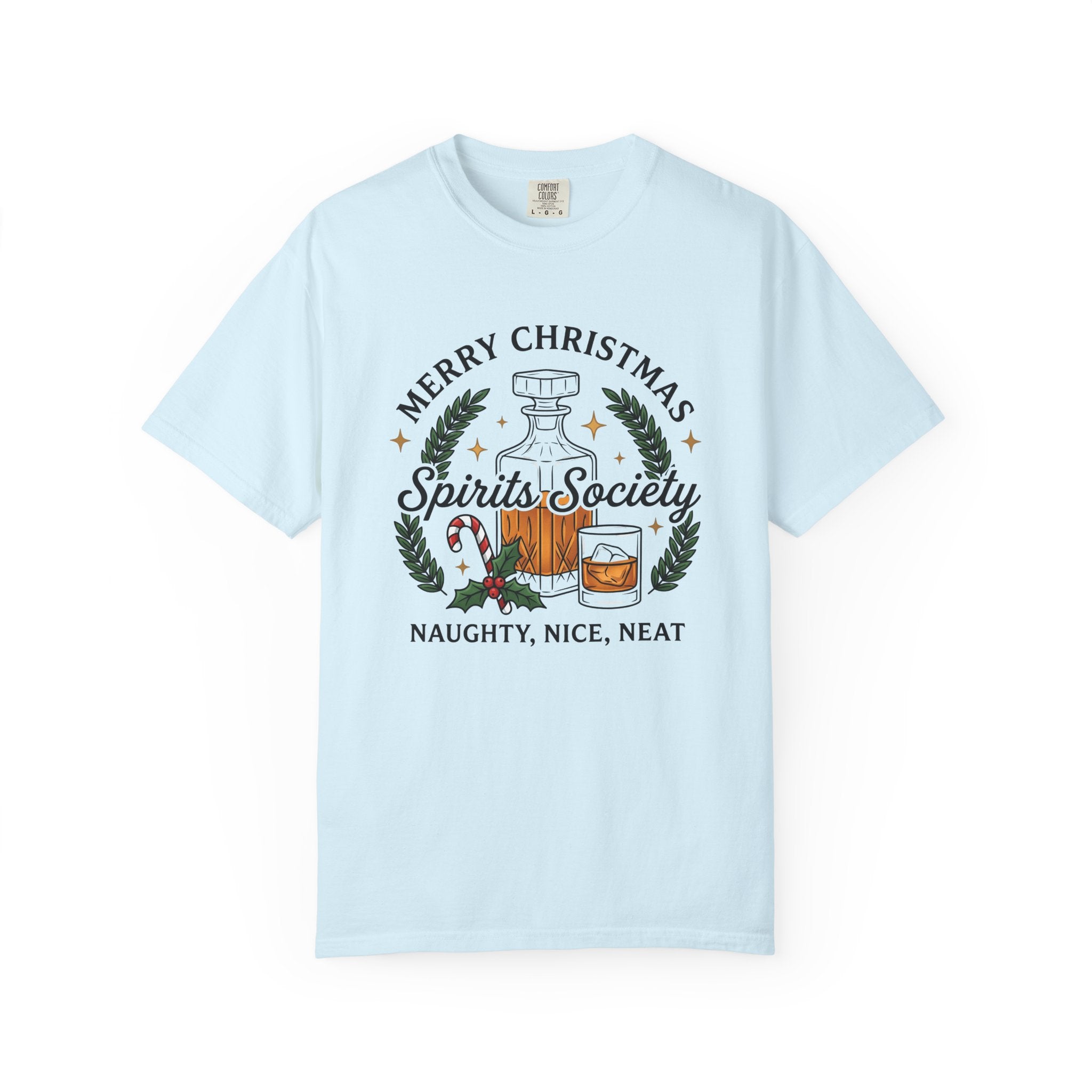 Bourbon Decanter Shirt Christmas Beverage Gift Women Seasonal Tee Decanter T-Shirt Holiday Fan Winter Tshirt Drink Graphic Classic Candy
