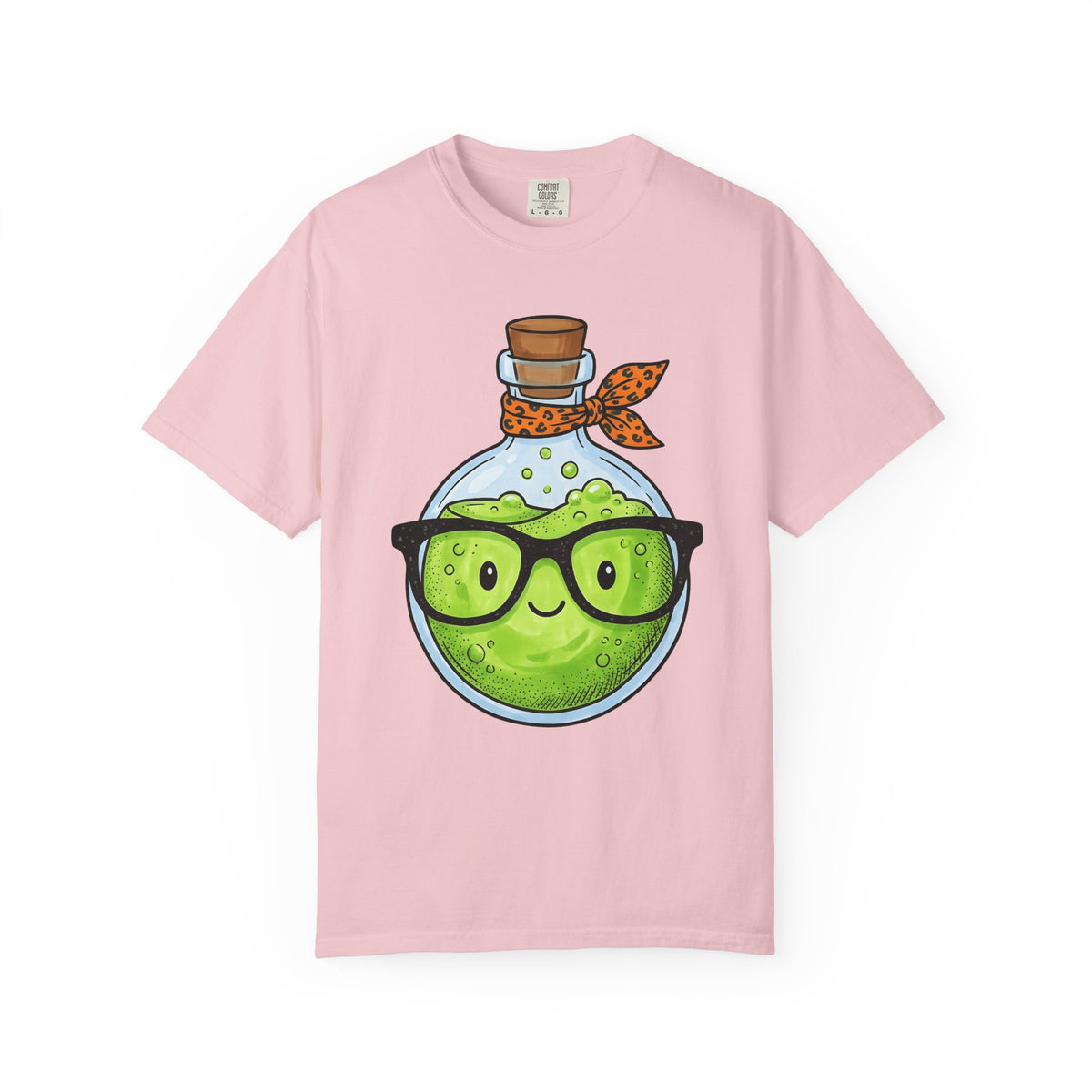 Magic Bottle Shirt Halloween Nerd Gift Women Comic Tee Genie T-Shirt Horror Fan Cartoon Tshirt Geek Graphic Chibi Spectacles Tshirt