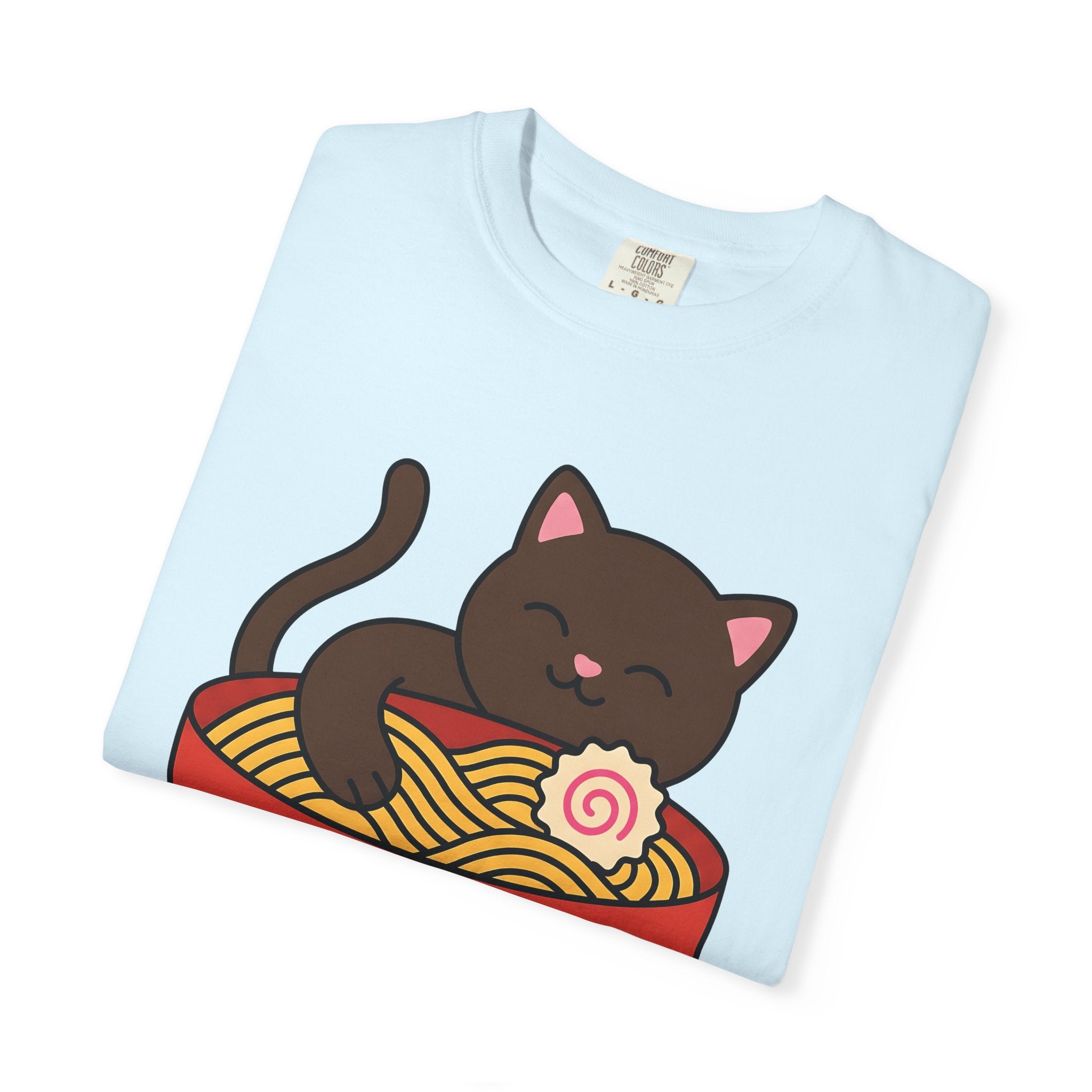 Feline Ramen Dish Shirt Cat Meals Gift Women Chibi Tee Ramen Bowl T-Shirt Kitty Fan Cute Tshirt Food Graphic Animation Spaghetti Tshirt