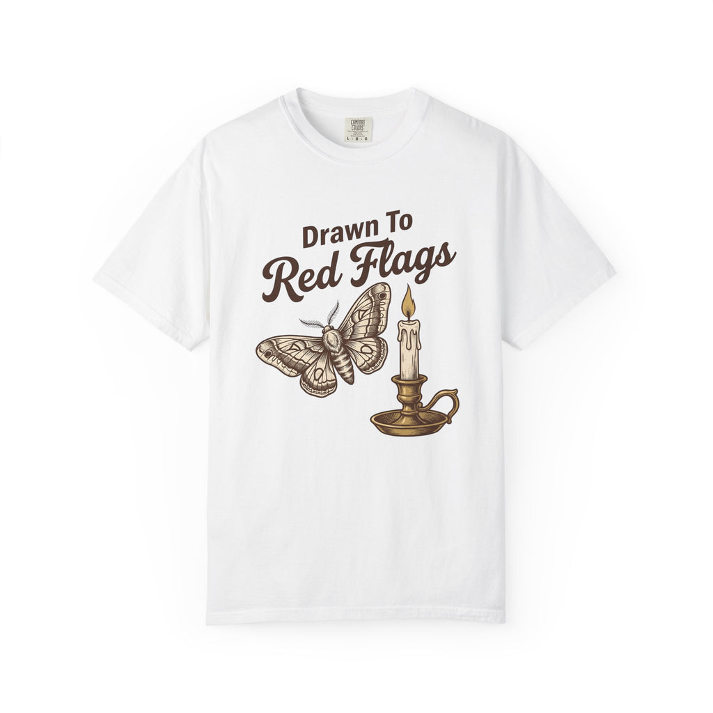 Moth Candle Shirt Funny Keepsake Gift Women Old School Tee Candle T-Shirt Humor Fan Vintage Tshirt Memory Graphic Doodle Brass Holder Tshirt