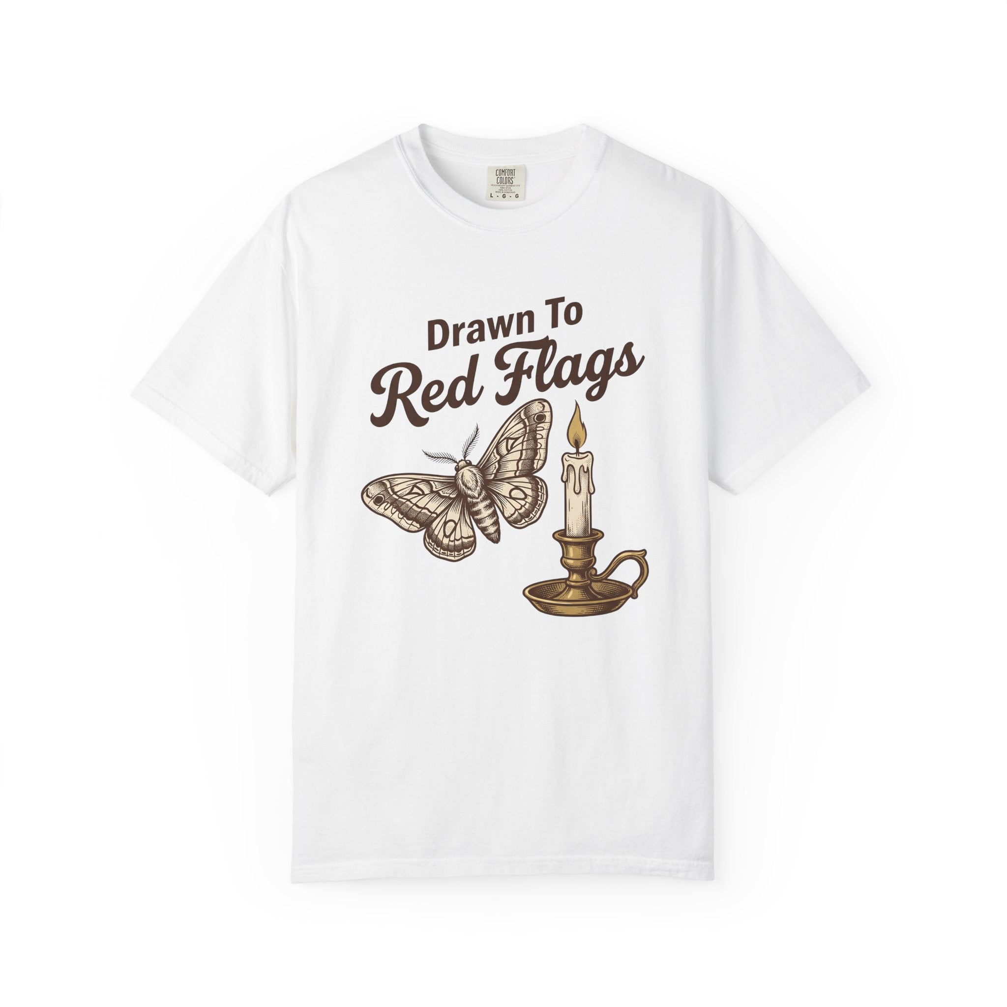 Moth Candle Shirt Funny Keepsake Gift Women Old School Tee Candle T-Shirt Humor Fan Vintage Tshirt Memory Graphic Doodle Brass Holder Tshirt