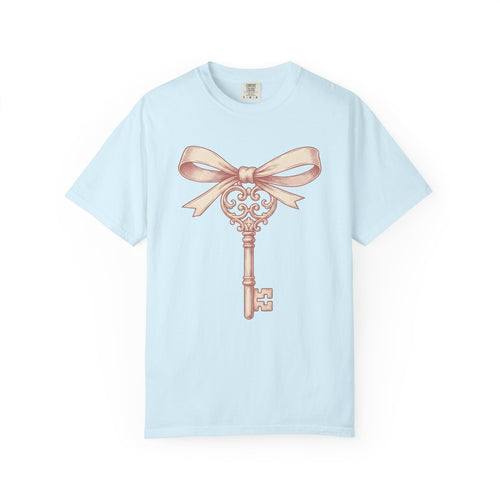 Antique Key Shirt Cute Love Gift Women Sketch Tee Skeleton Key T-Shirt Adorable Fan Key Illustration Vintage Handle Tshirt