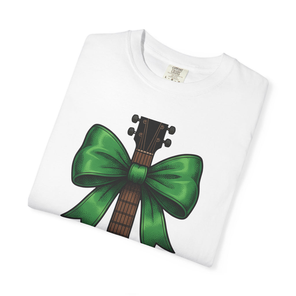 Shamrock Guitar Shirt Cowgirl Sound Gift Women Rustic Tee Guitar T-Shirt Rodeo Fan Country Tshirt Audio Graphic Classic Shamrock Ribbon
