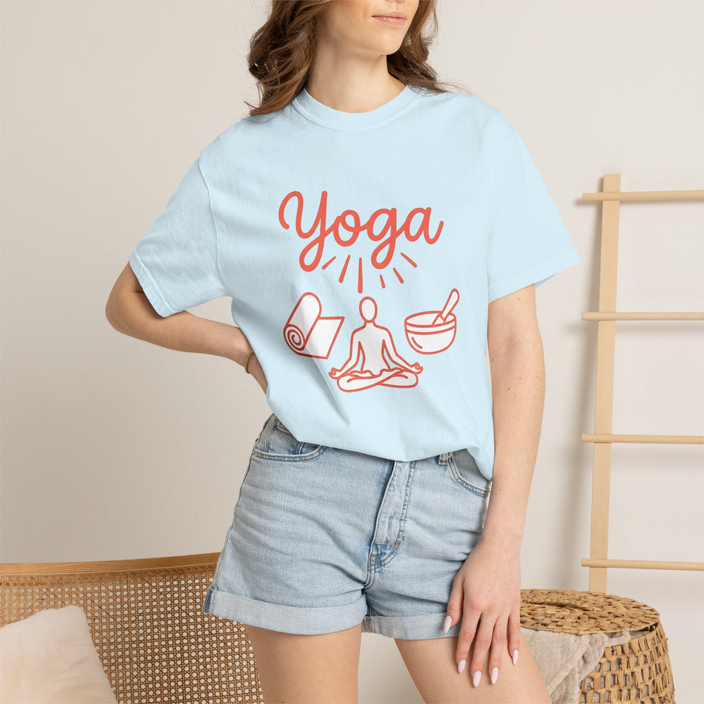 Meditative Pose Shirt Yoga Breathing Gift Women Contemporary Tee Meditation T-Shirt Yogini Enthusiast Modern Tshirt Respiration Graphic