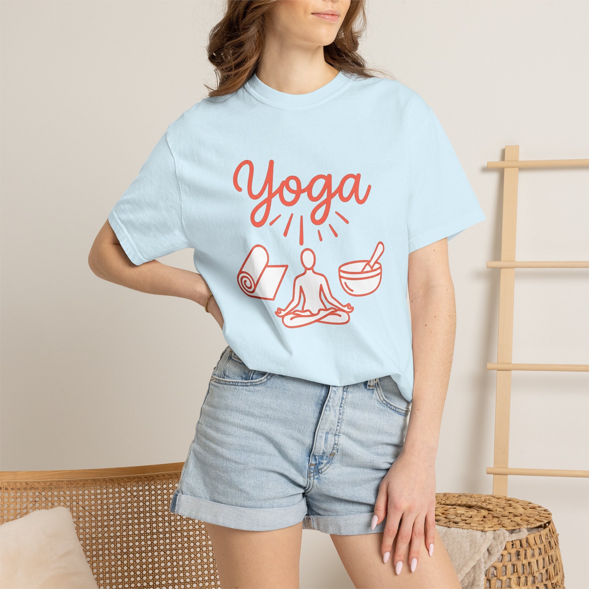 Meditative Pose Shirt Yoga Breathing Gift Women Contemporary Tee Meditation T-Shirt Yogini Enthusiast Modern Tshirt Respiration Graphic