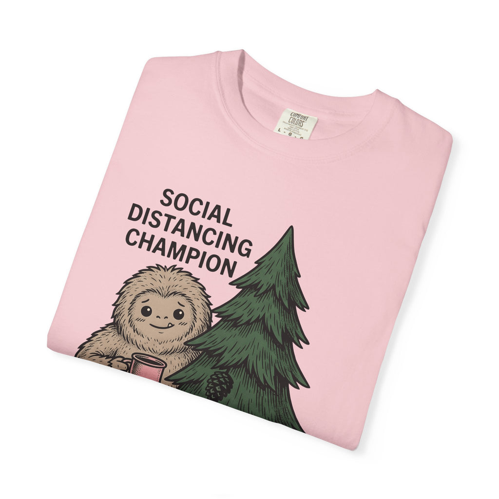 Sasquatch Coffee Shirt Funny Camping Gift Women Comic Tee Bigfoot Coffee T-Shirt Humor Fan Cartoon Tshirt Outdoor Graphic Retro Fir Tree