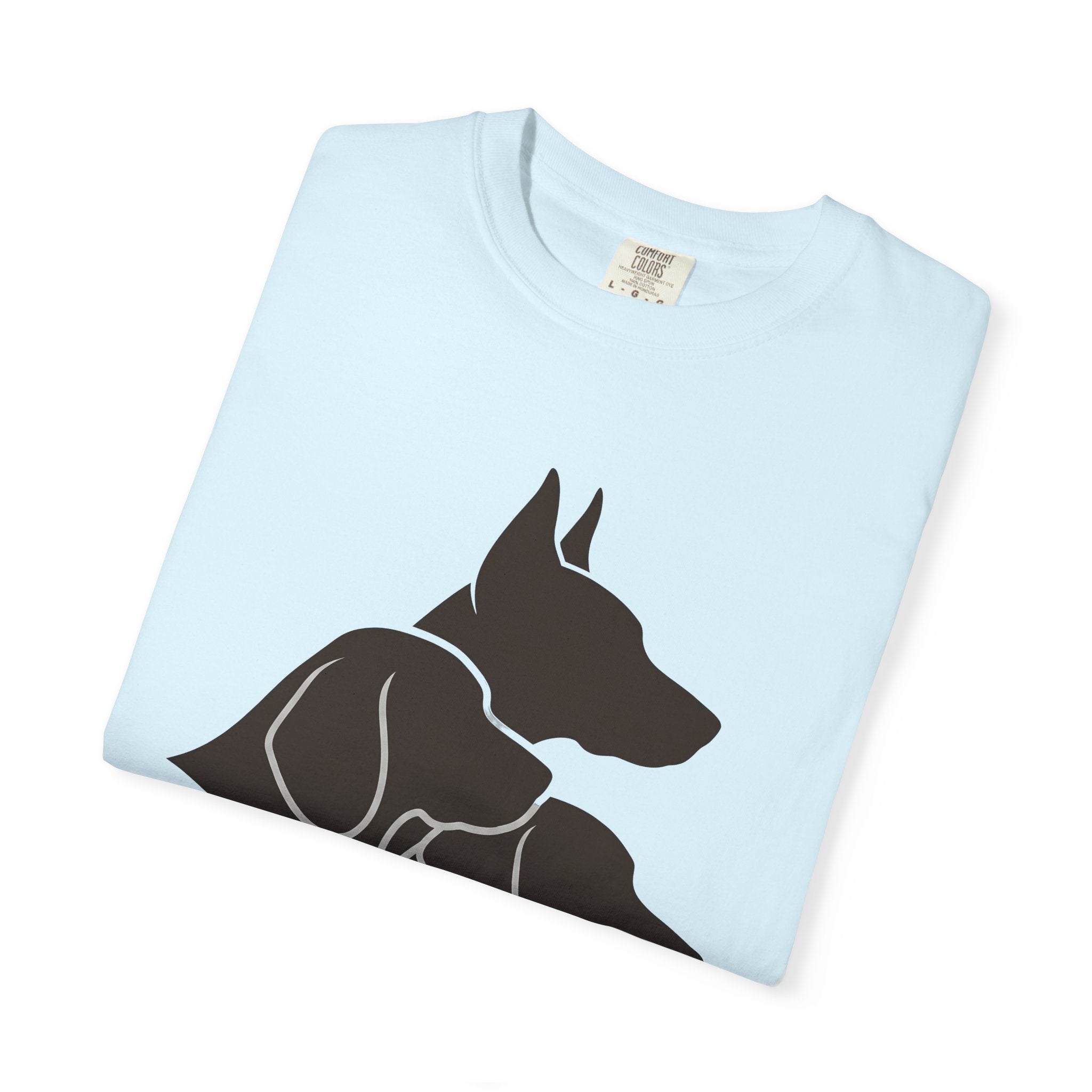 Puppy Silhouette Shirt Dog Creatures Gift Women Basic Tee Puppy T-Shirt Dog Fan Pup Tshirt Beast Graphic Modernistic Set Tshirt